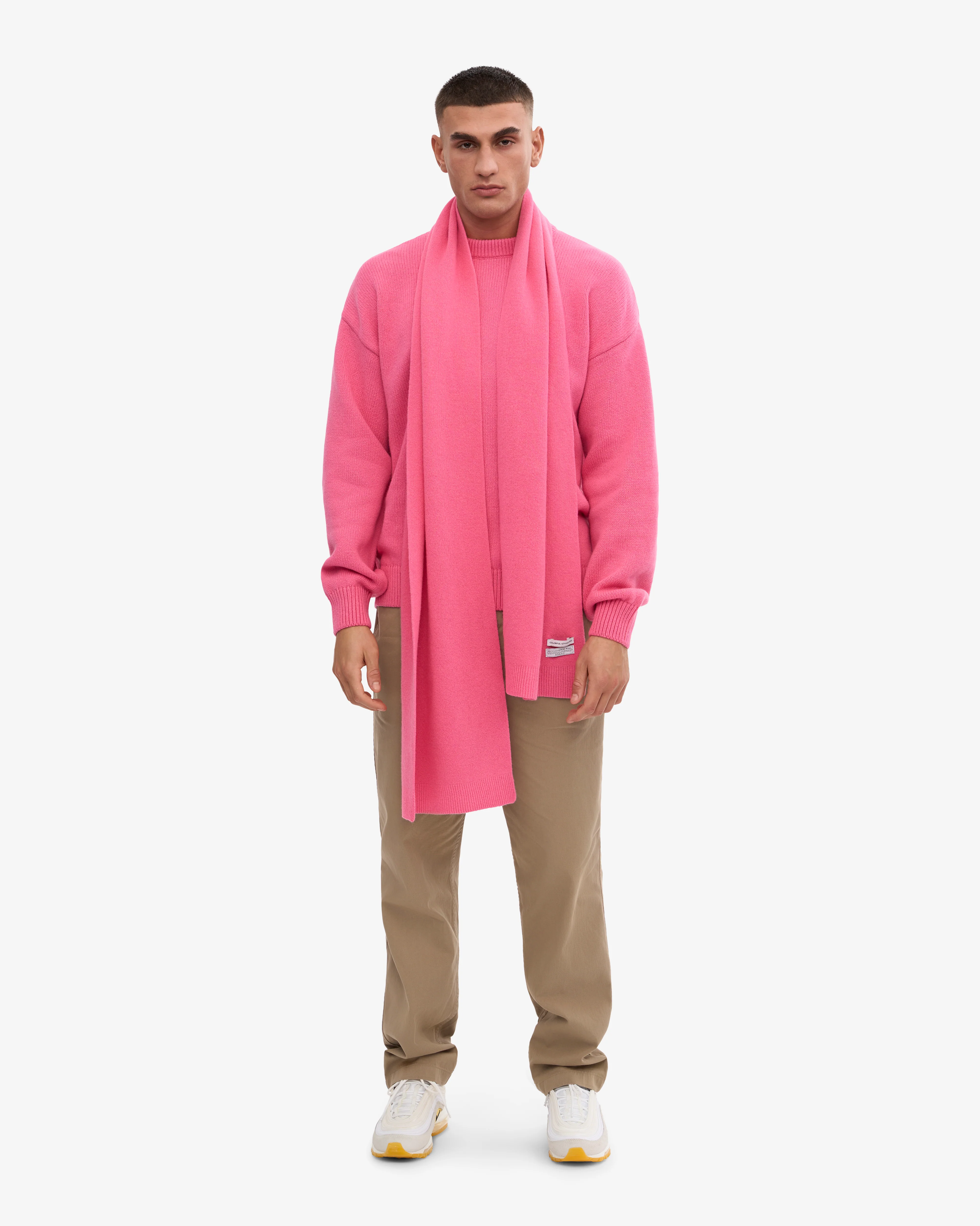 Merino Wool Scarf - Bubblegum Pink