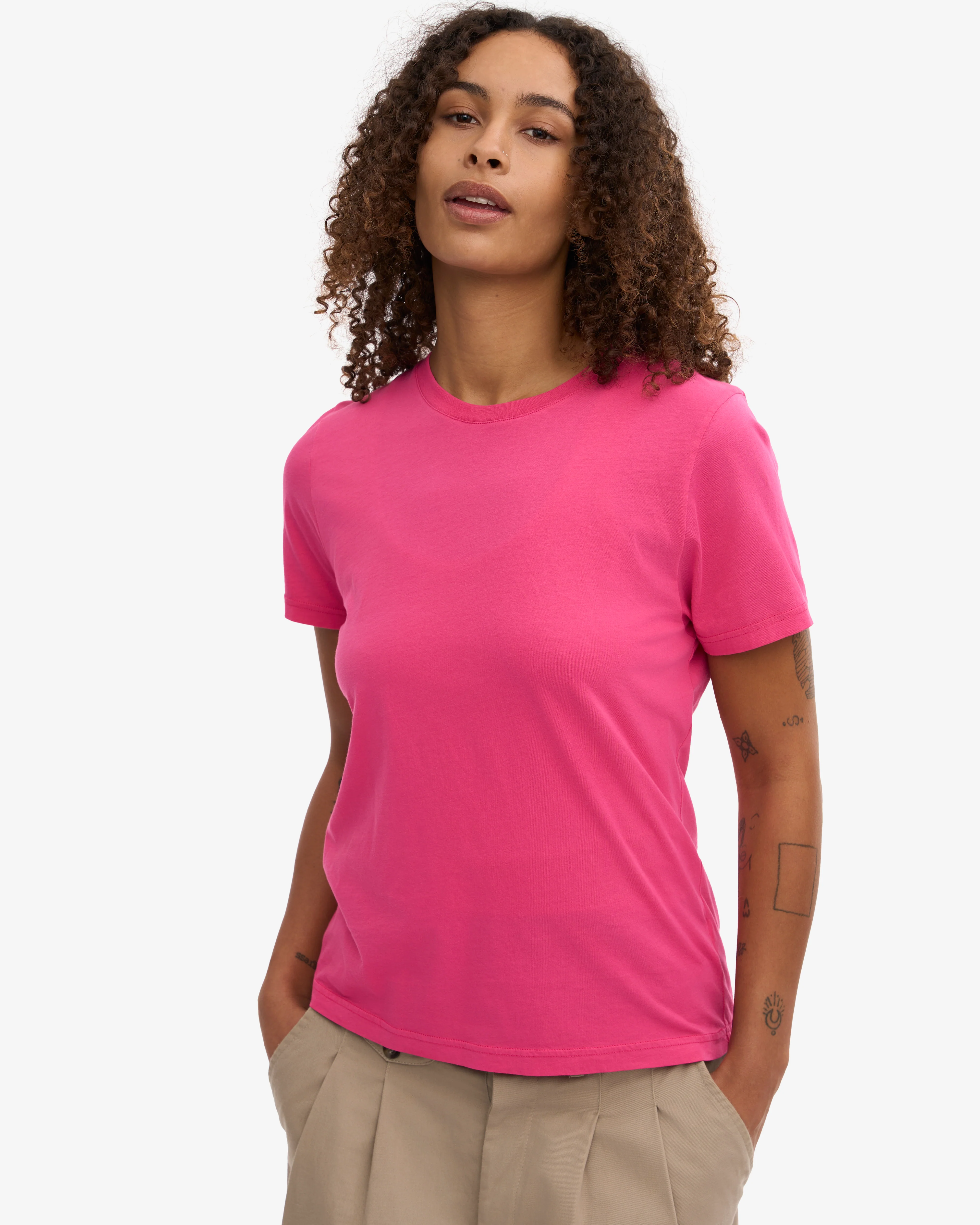 Women Light Organic Tee - Bubblegum Pink