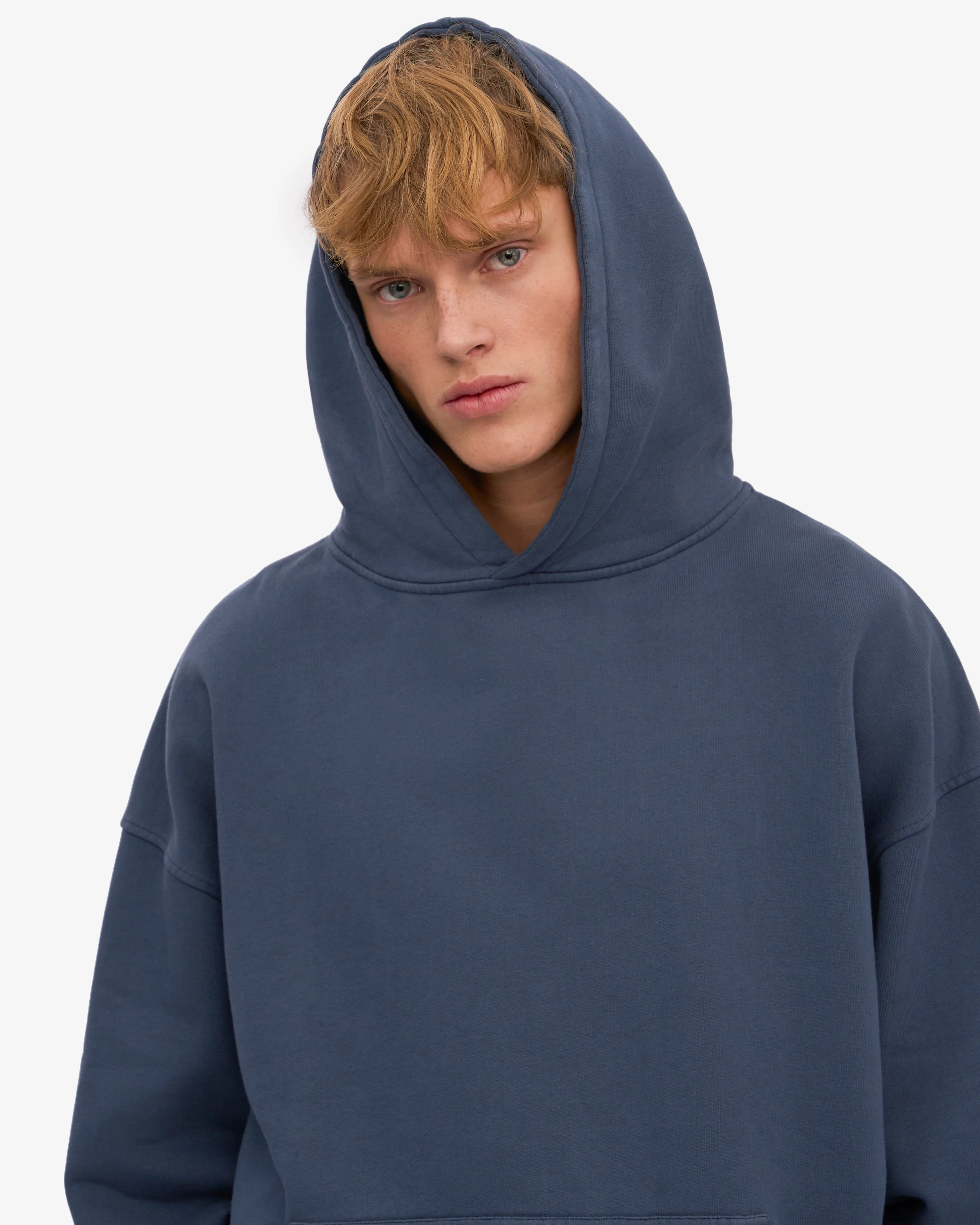 Organic Oversized Hood - Petrol Blue