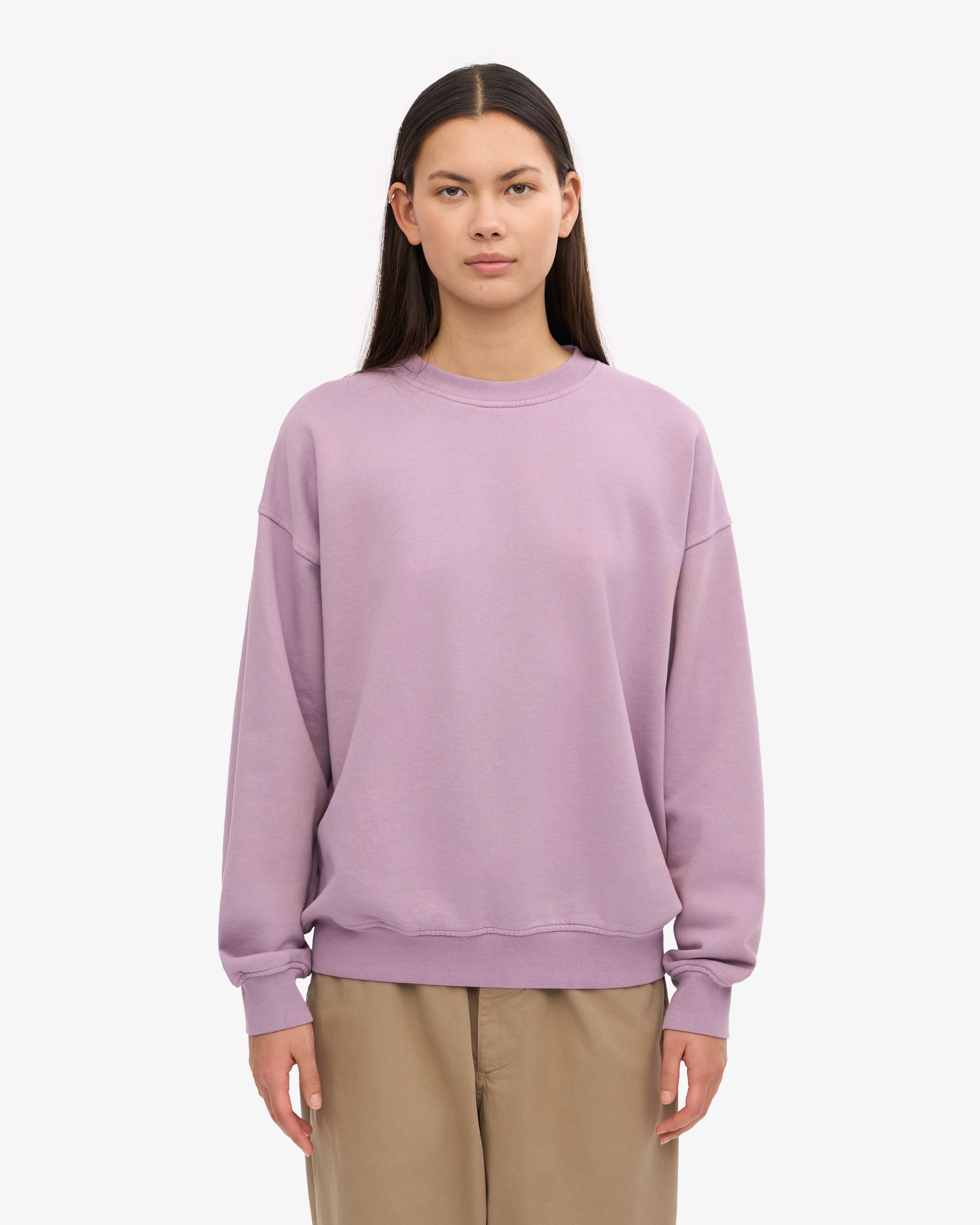 Organic Oversized Crew - Pearly Purple
