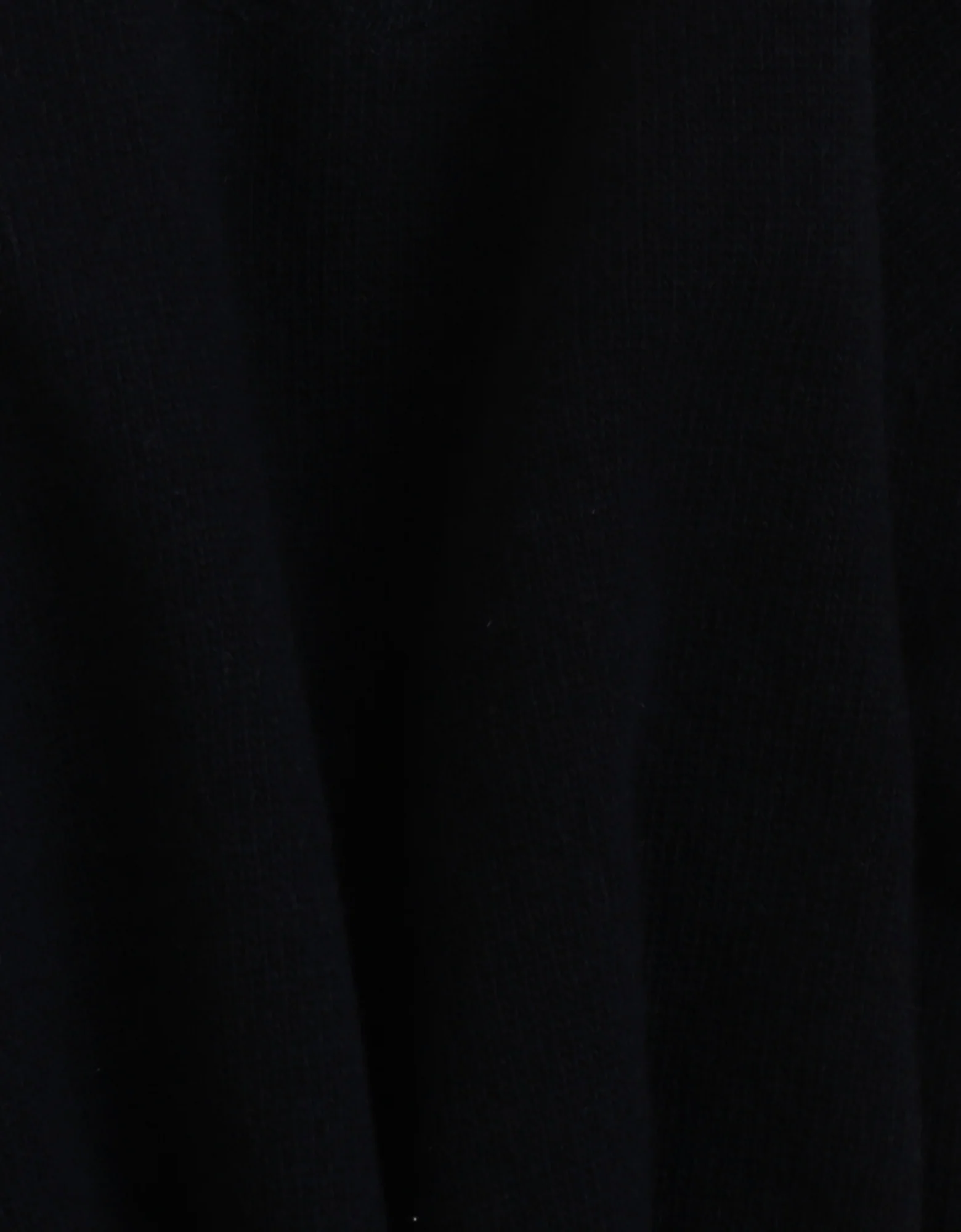 Light Merino Wool Crew - Deep Black