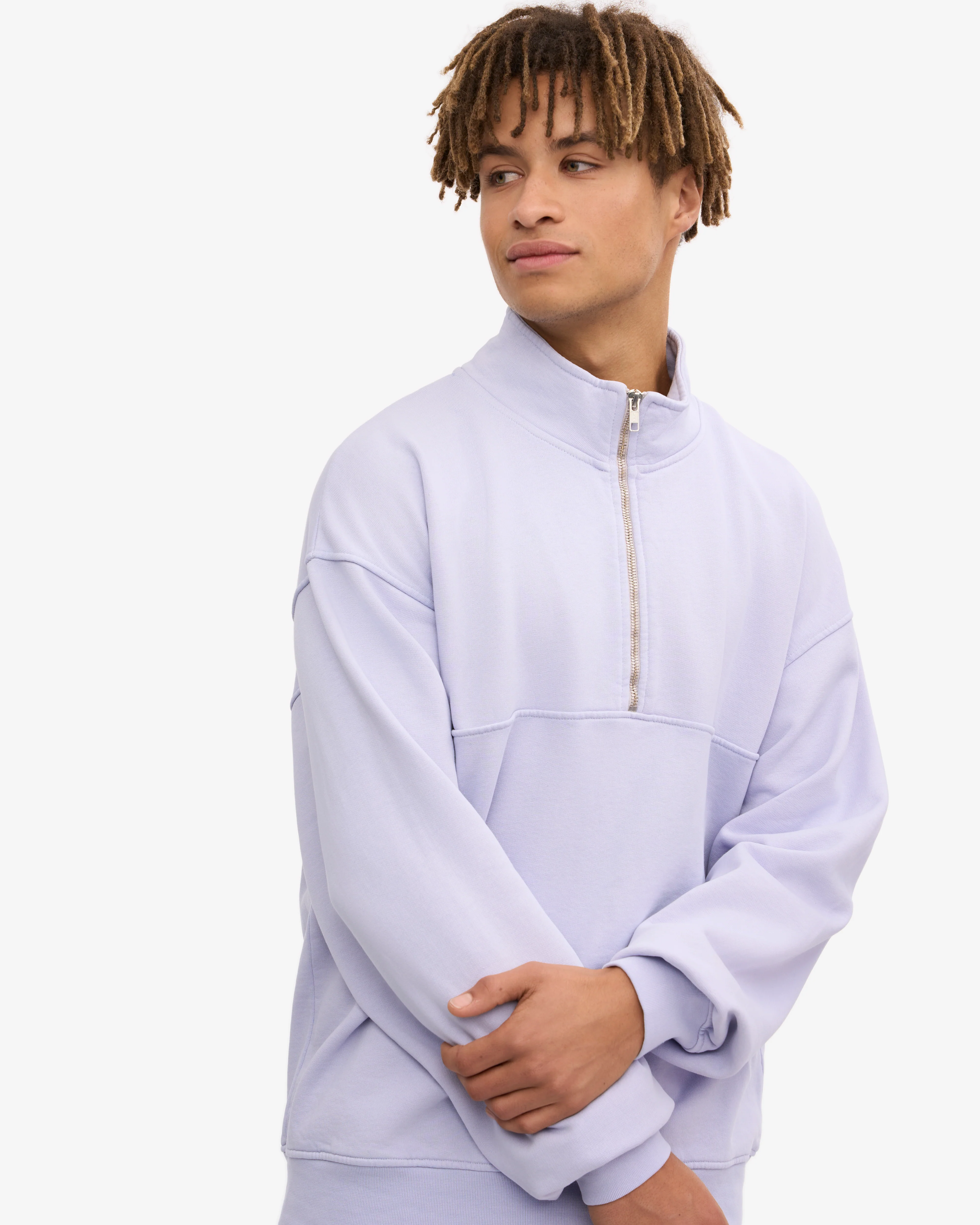 Organic Quarter Zip - Soft Lavender