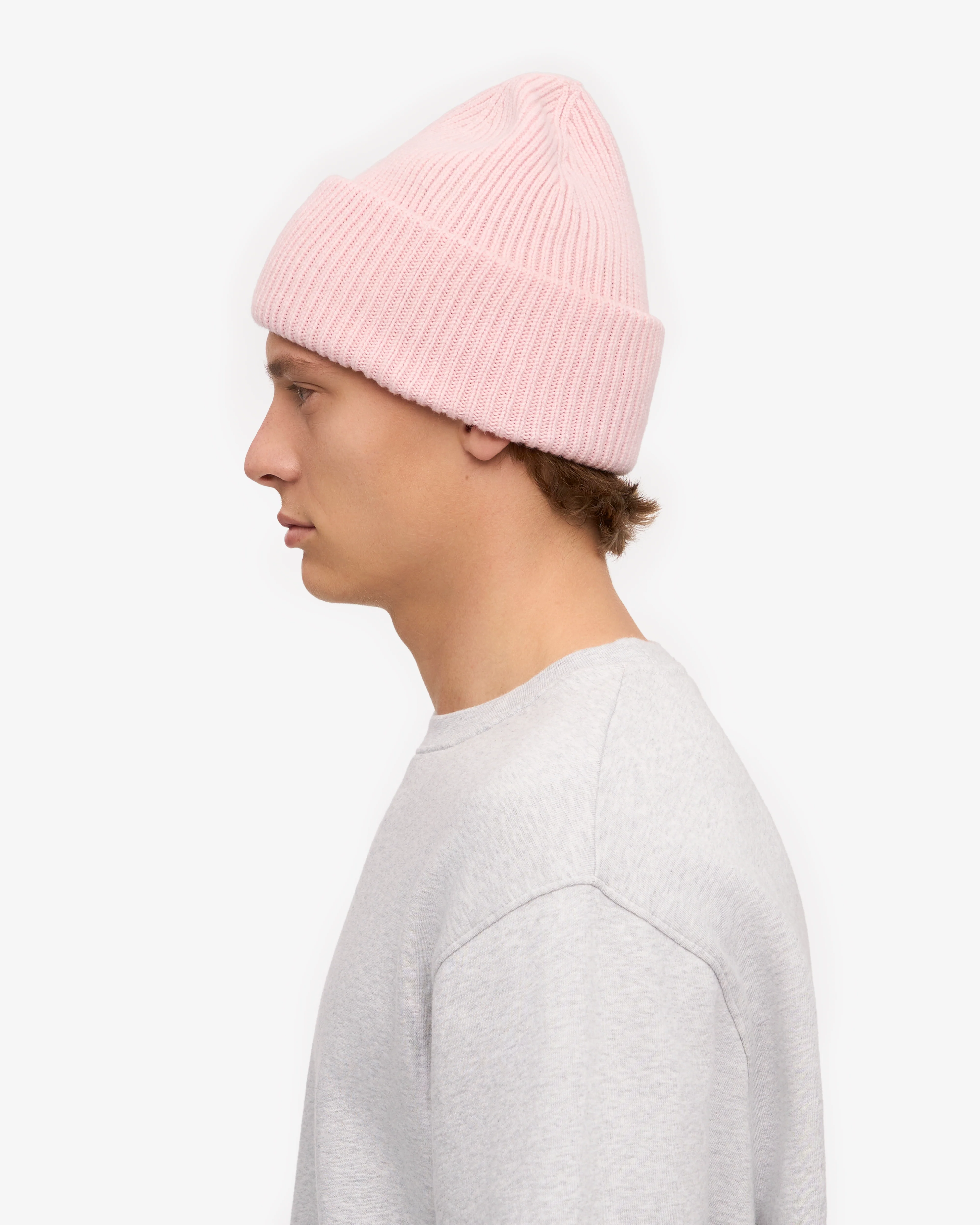 Merino Wool Hat - Faded Pink