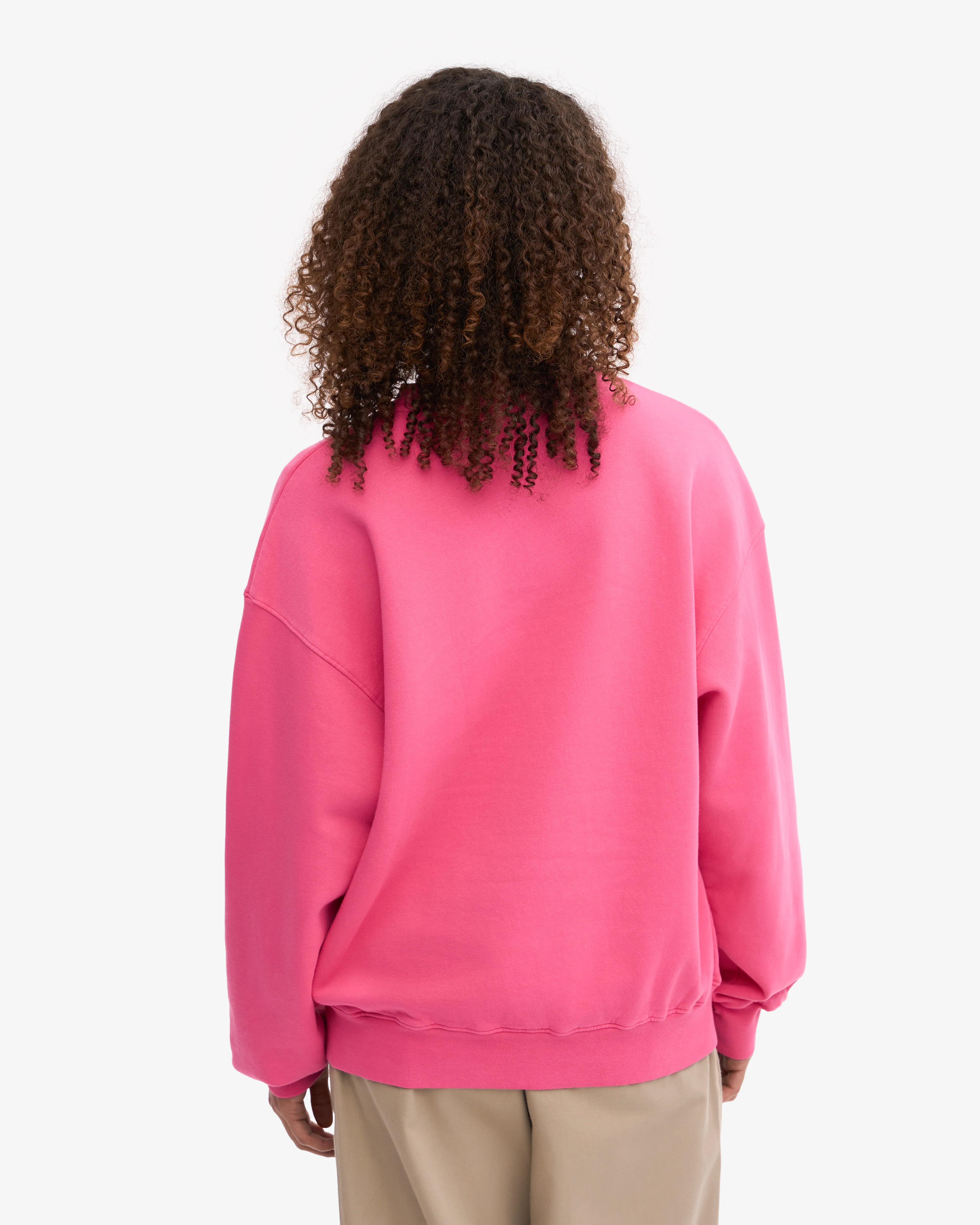 Organic Oversized Crew - Bubblegum Pink