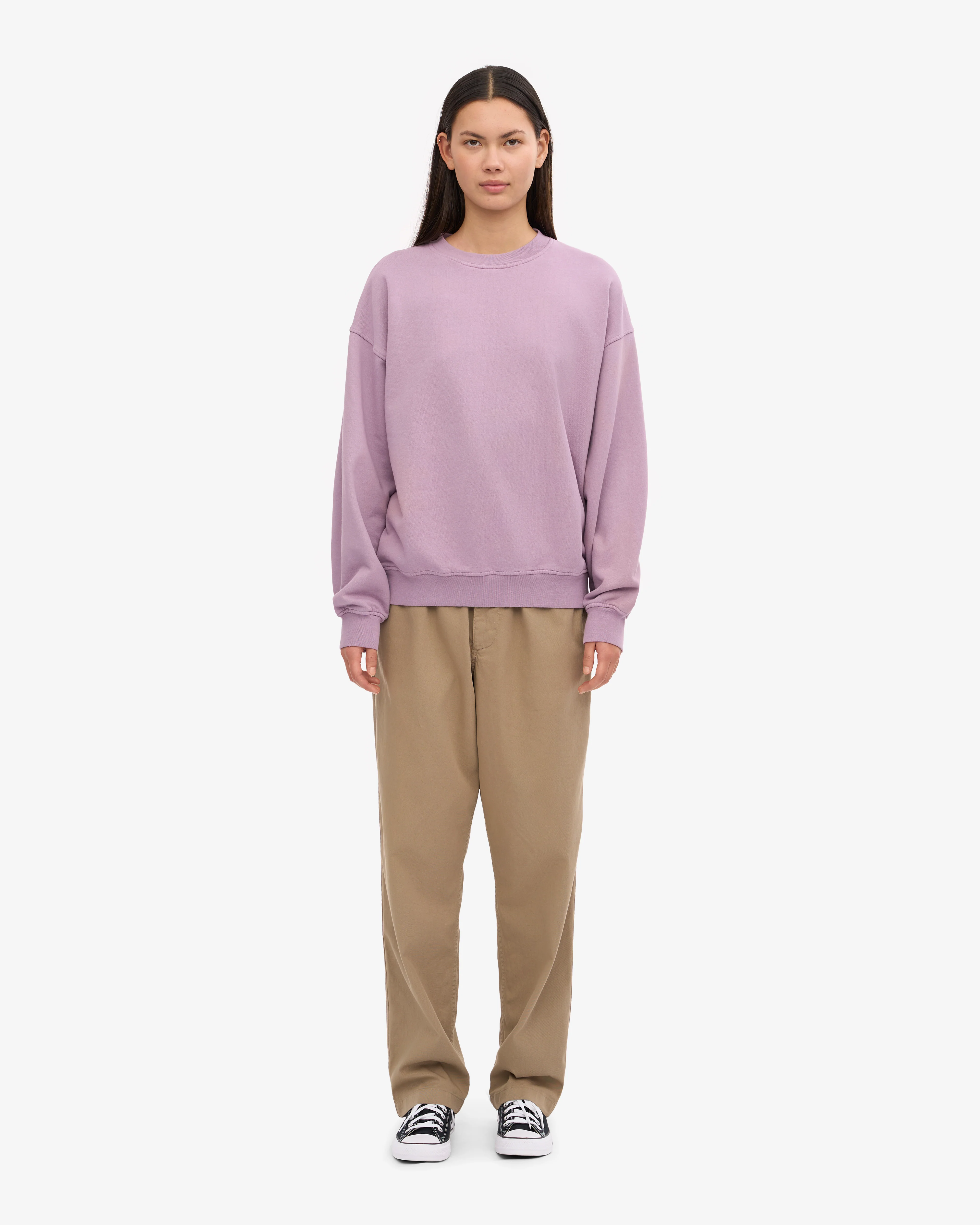 Organic Oversized Crew - Pearly Purple
