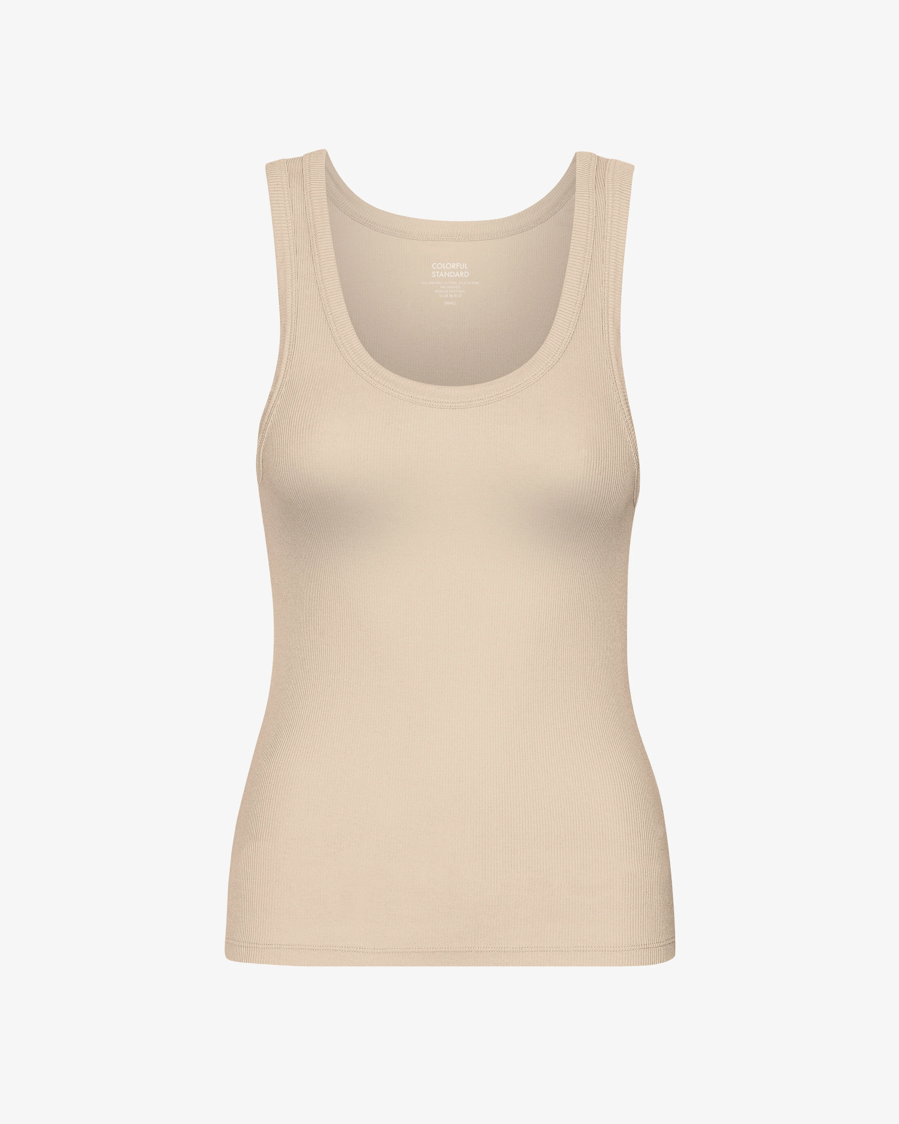 Women Organic Rib Tank Top - Oyster Grey