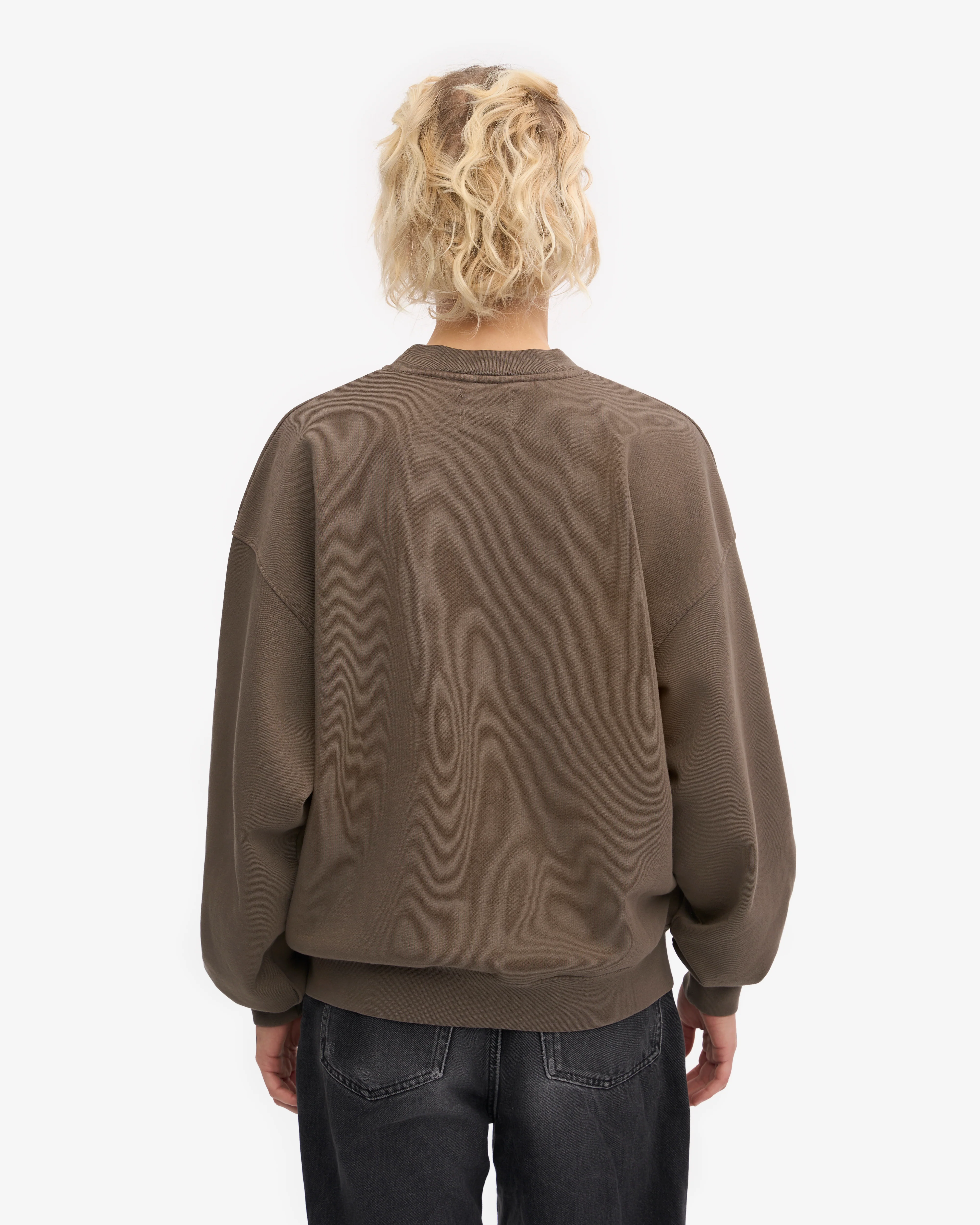 Organic Oversized Crew - Cedar Brown
