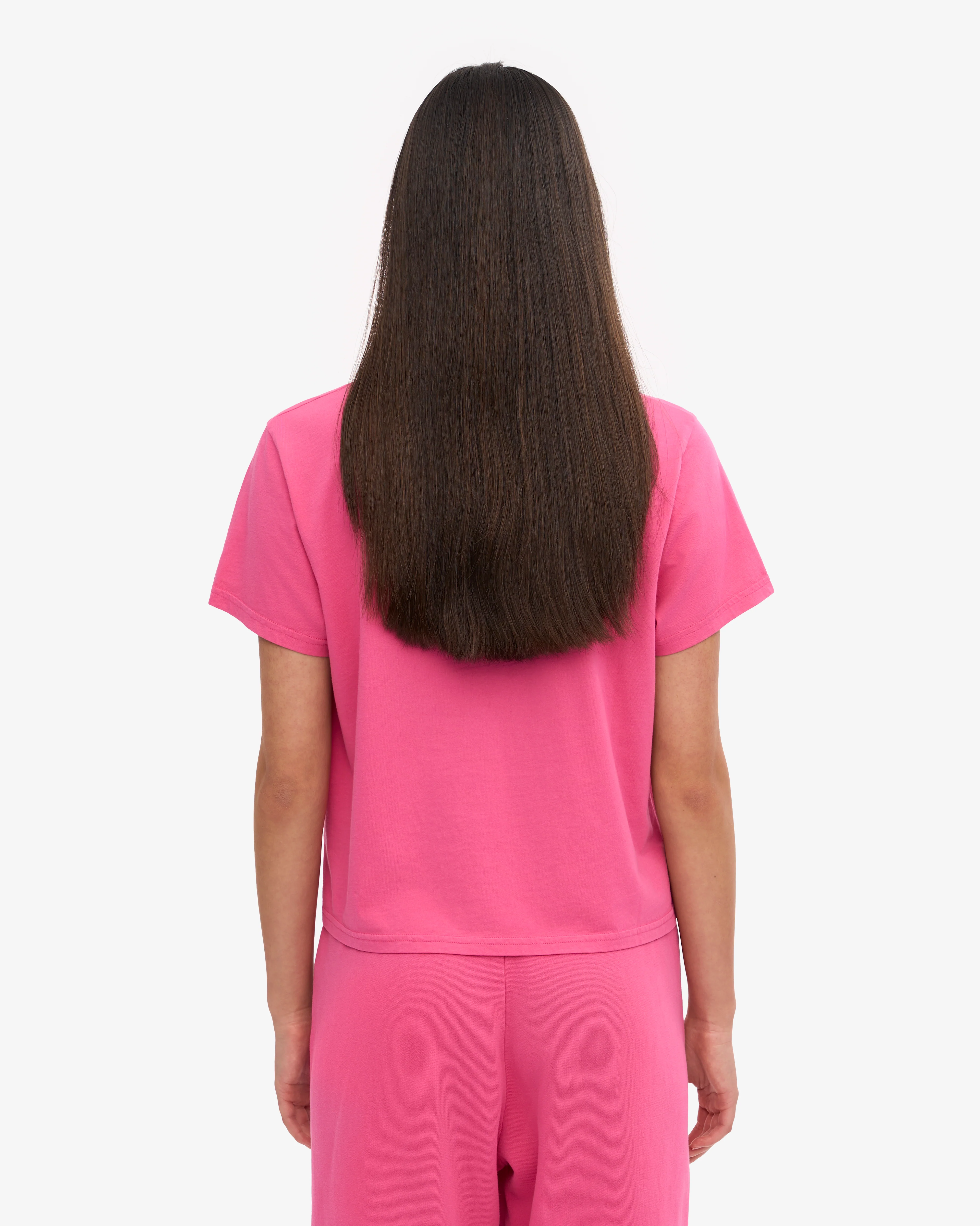 Organic Boxy Crop Tee - Bubblegum Pink