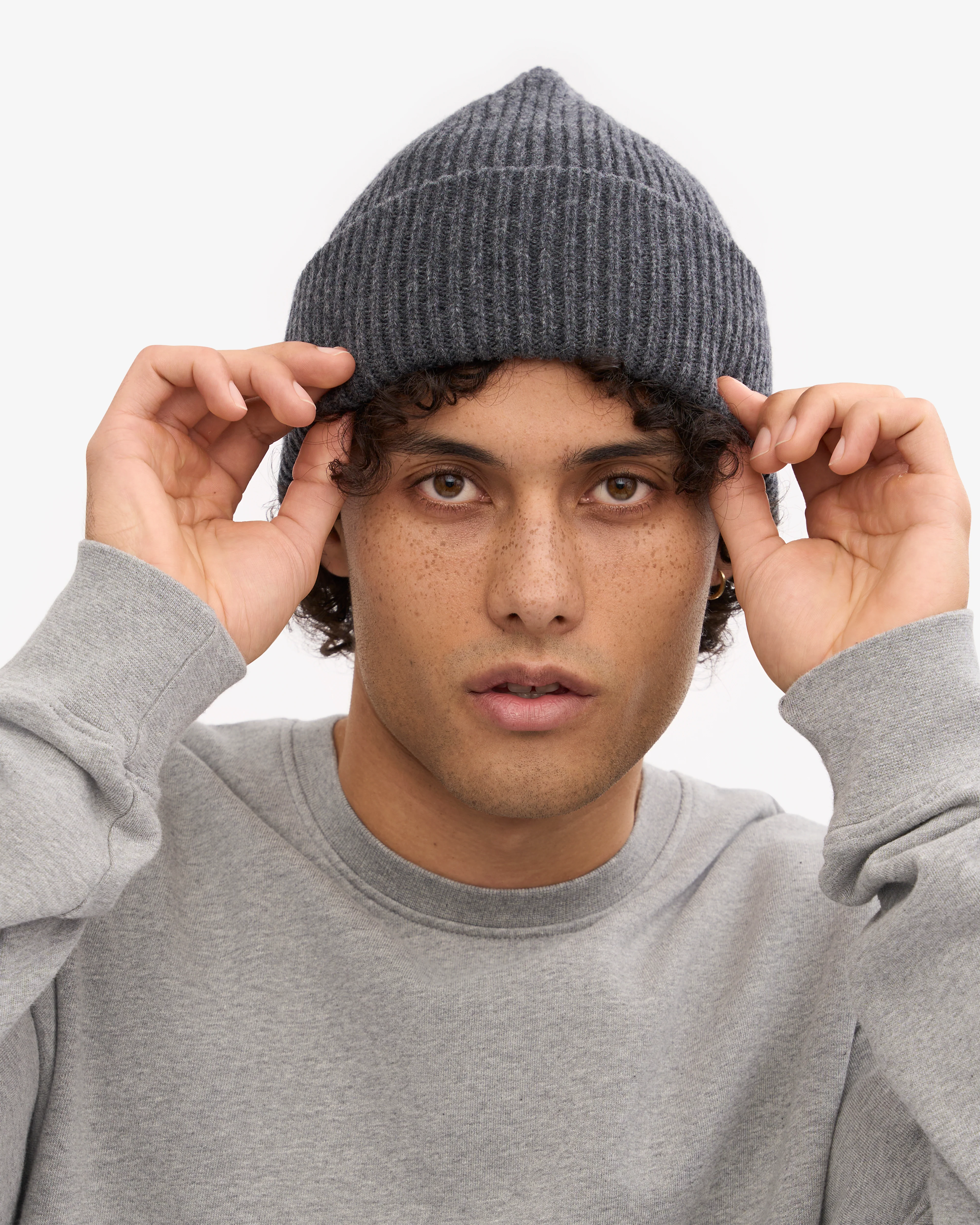 Merino Wool Hat - Lava Grey