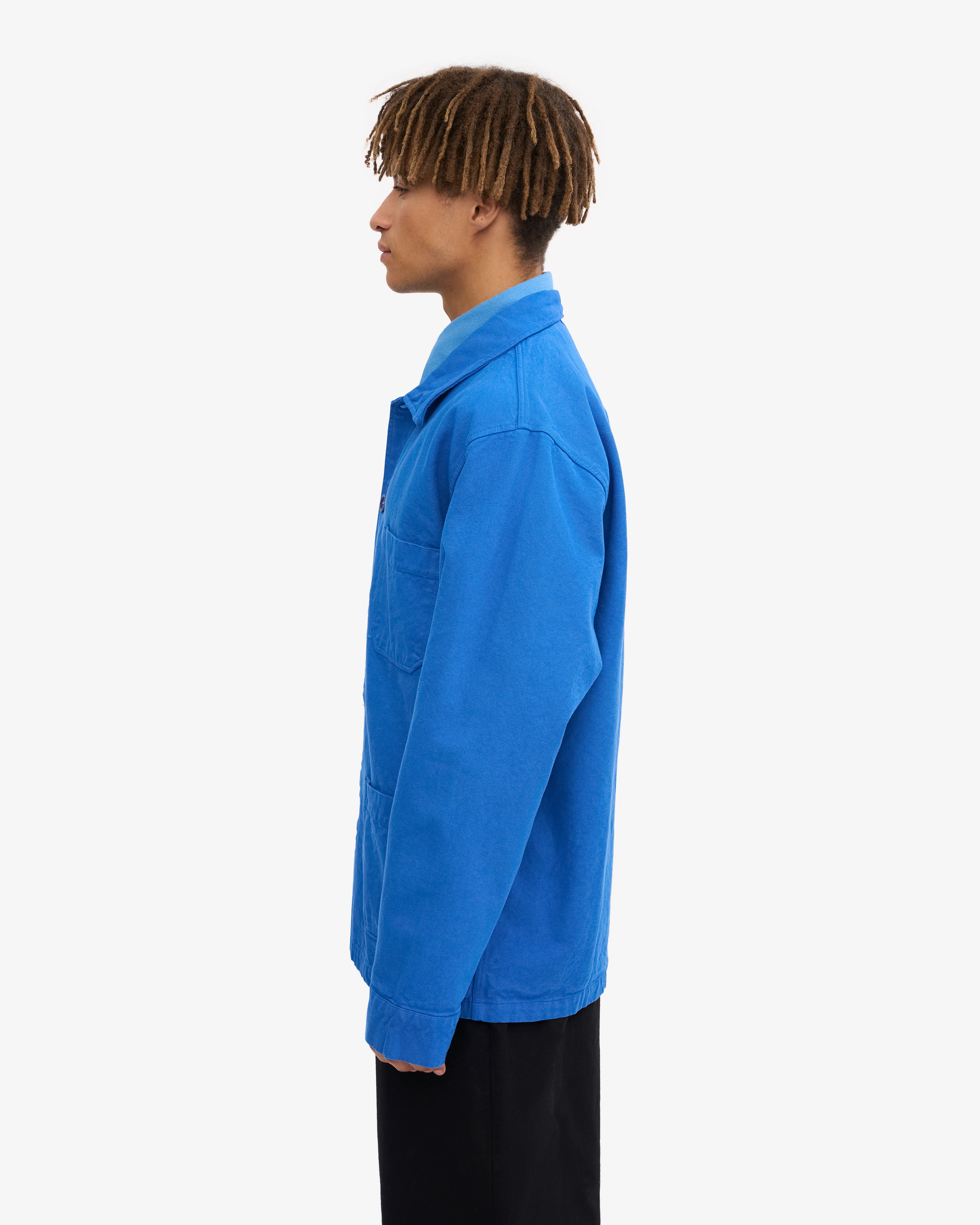 Organic Workwear Jacket - Pacific Blue