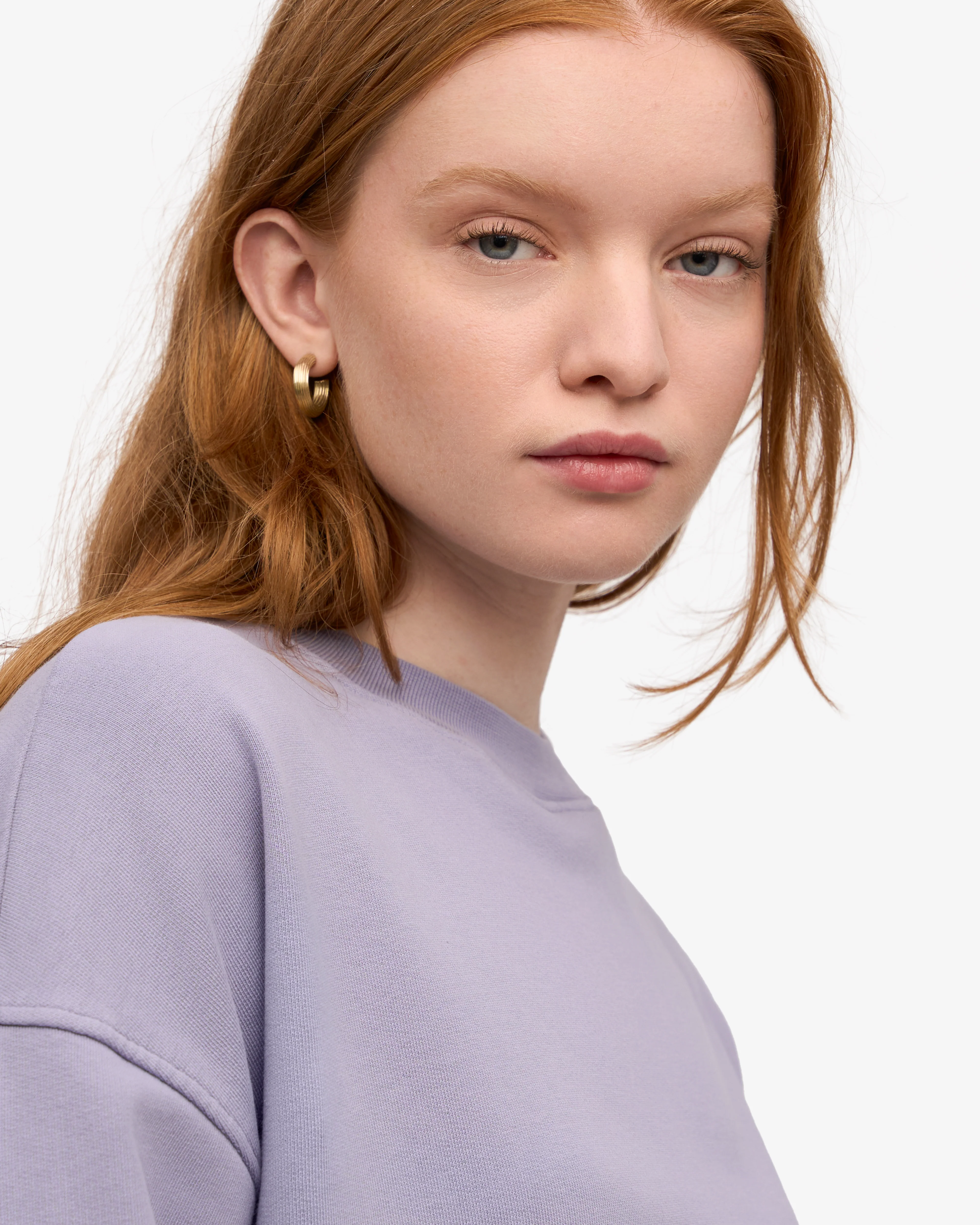 Organic Oversized Crew - Purple Jade