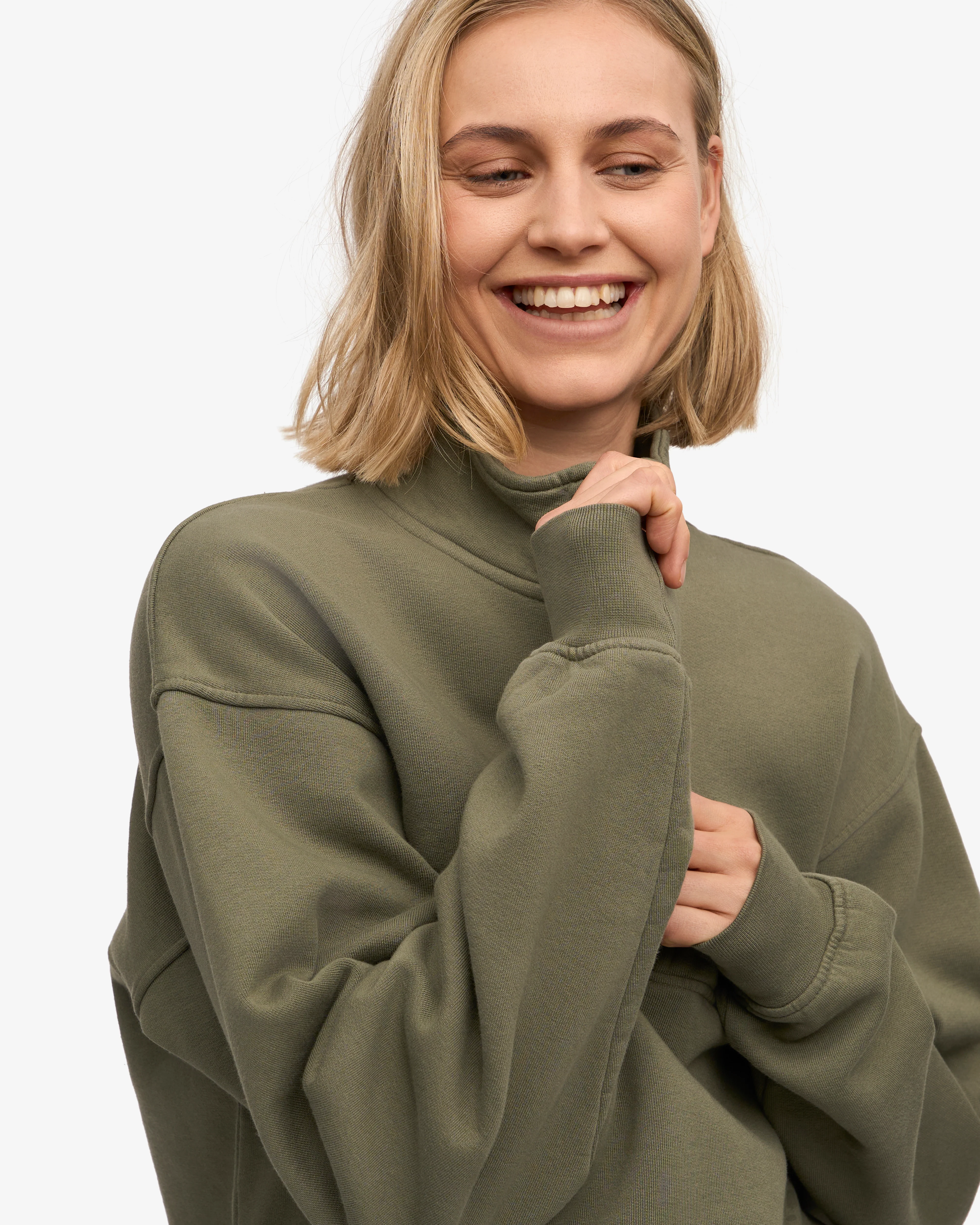 Organic Quarter Zip - Dusty Olive