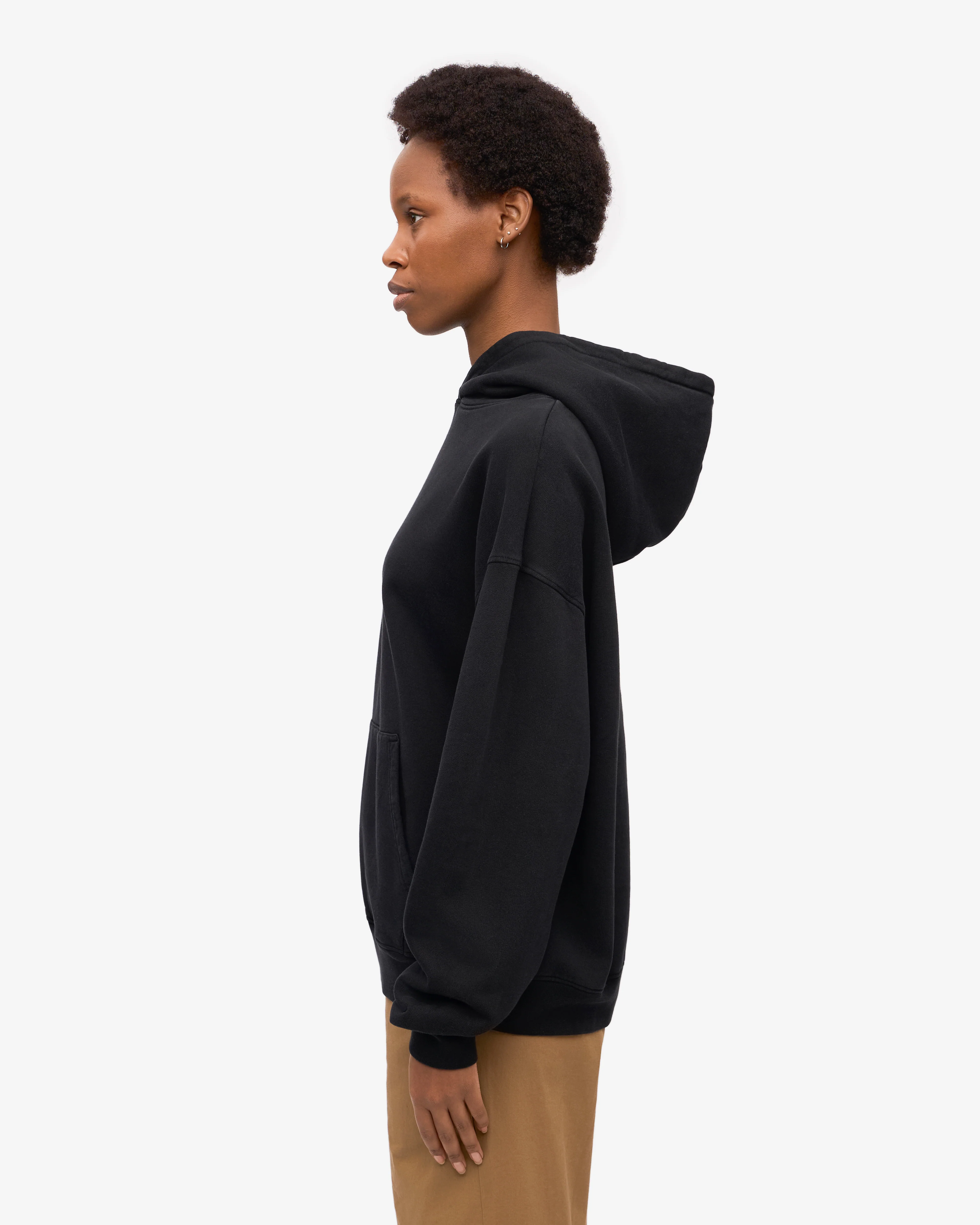 Organic Oversized Hood - Deep Black