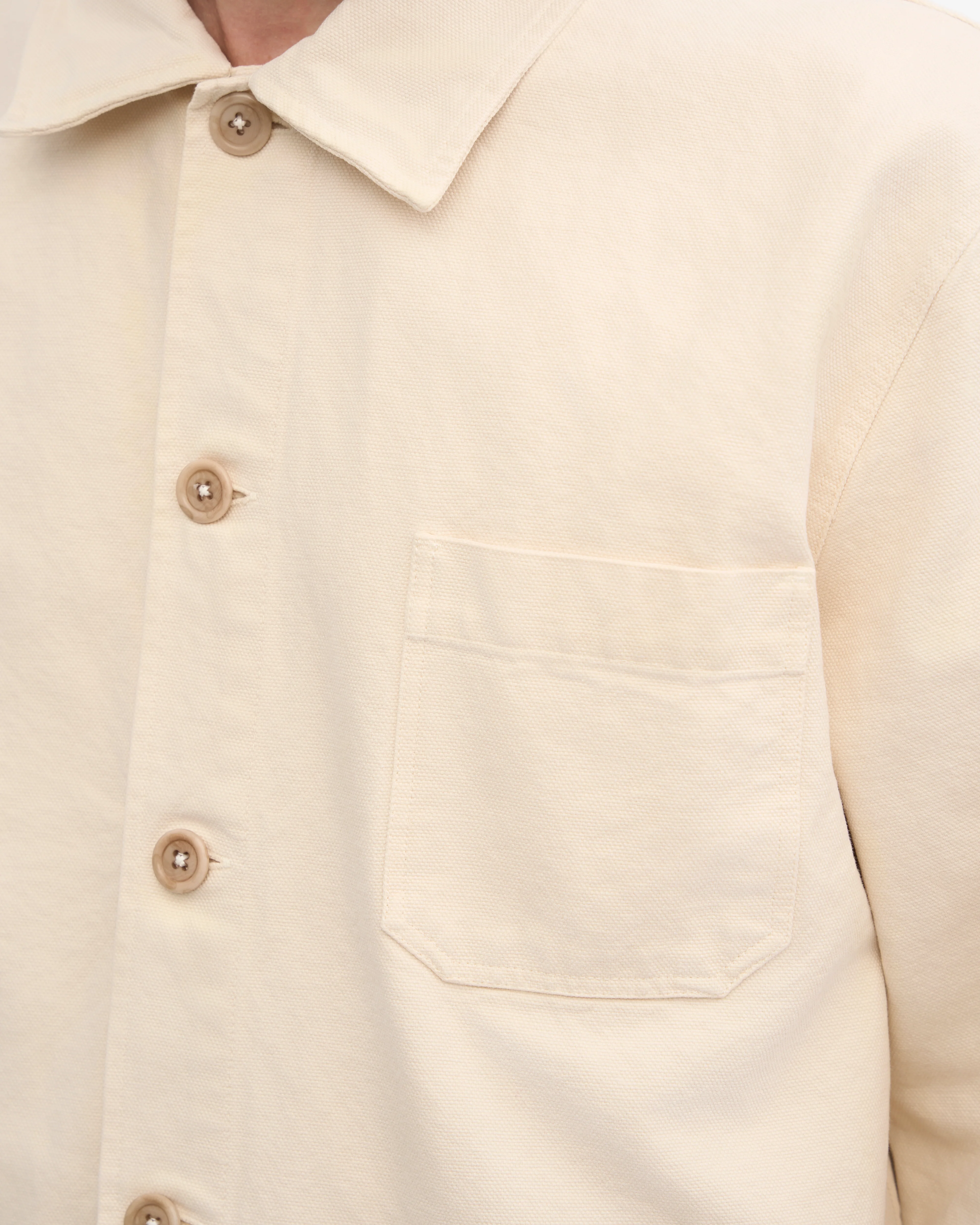 Organic Workwear Jacket - Ivory White