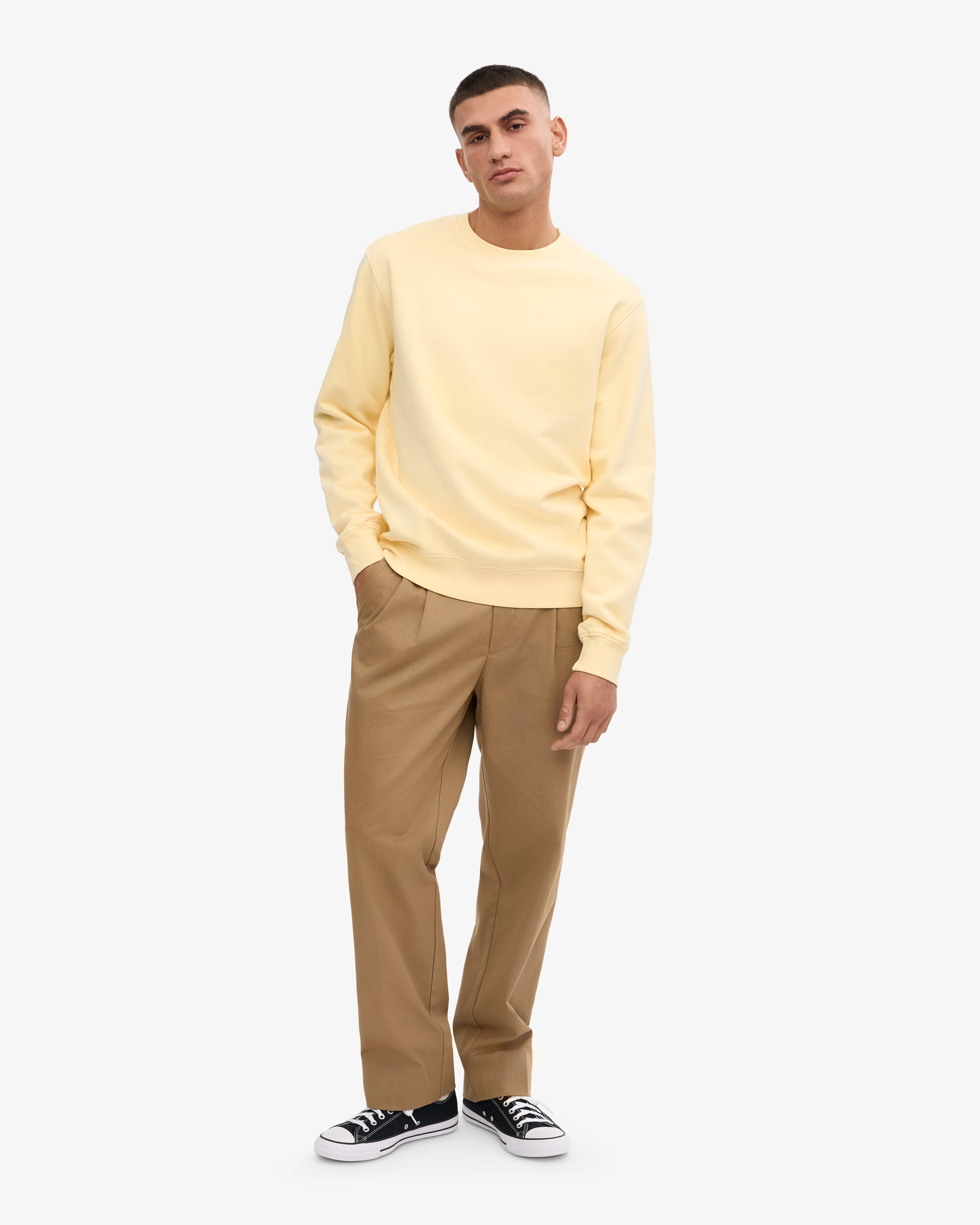 Classic Organic Crew - Soft Yellow