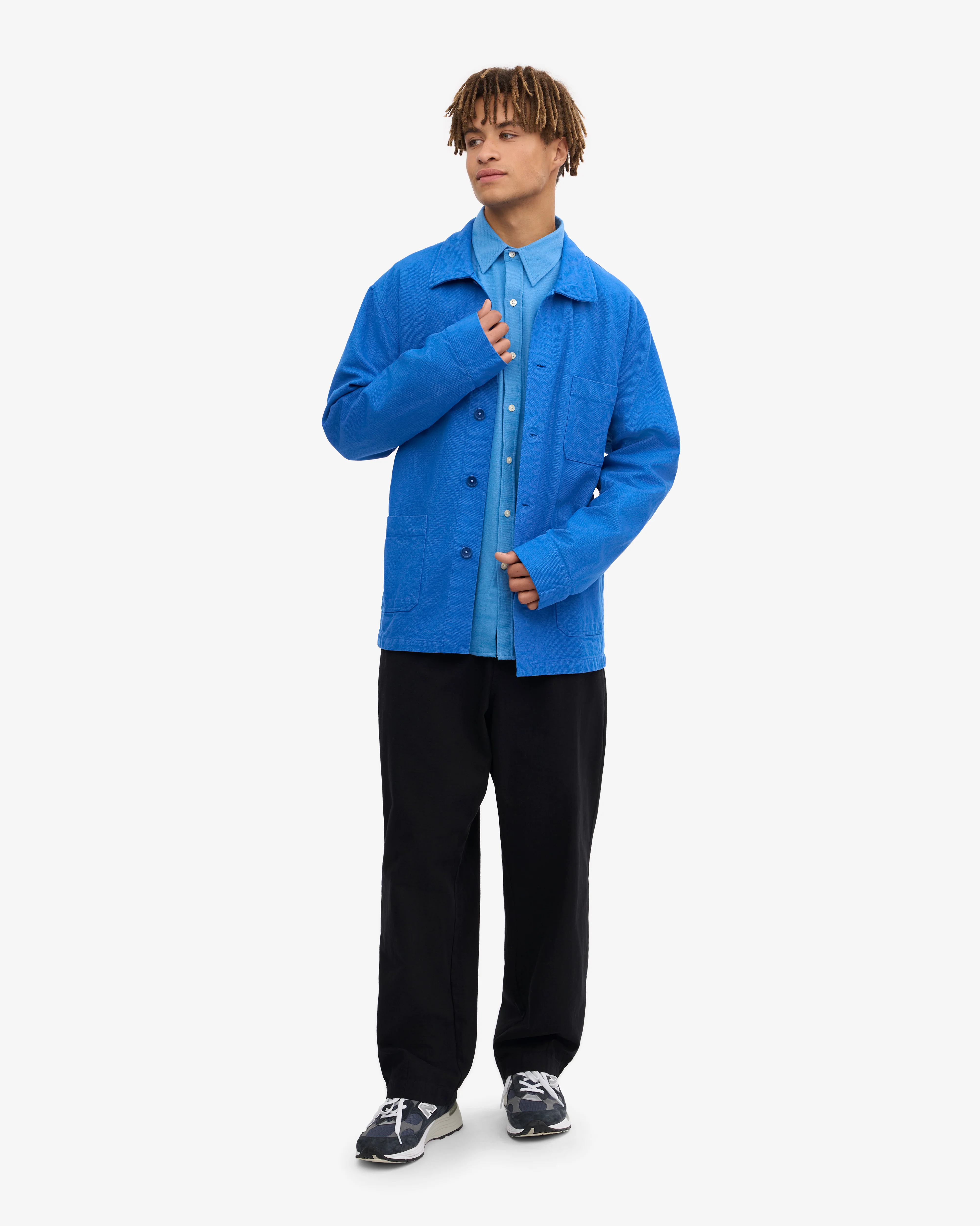 Organic Workwear Jacket - Pacific Blue