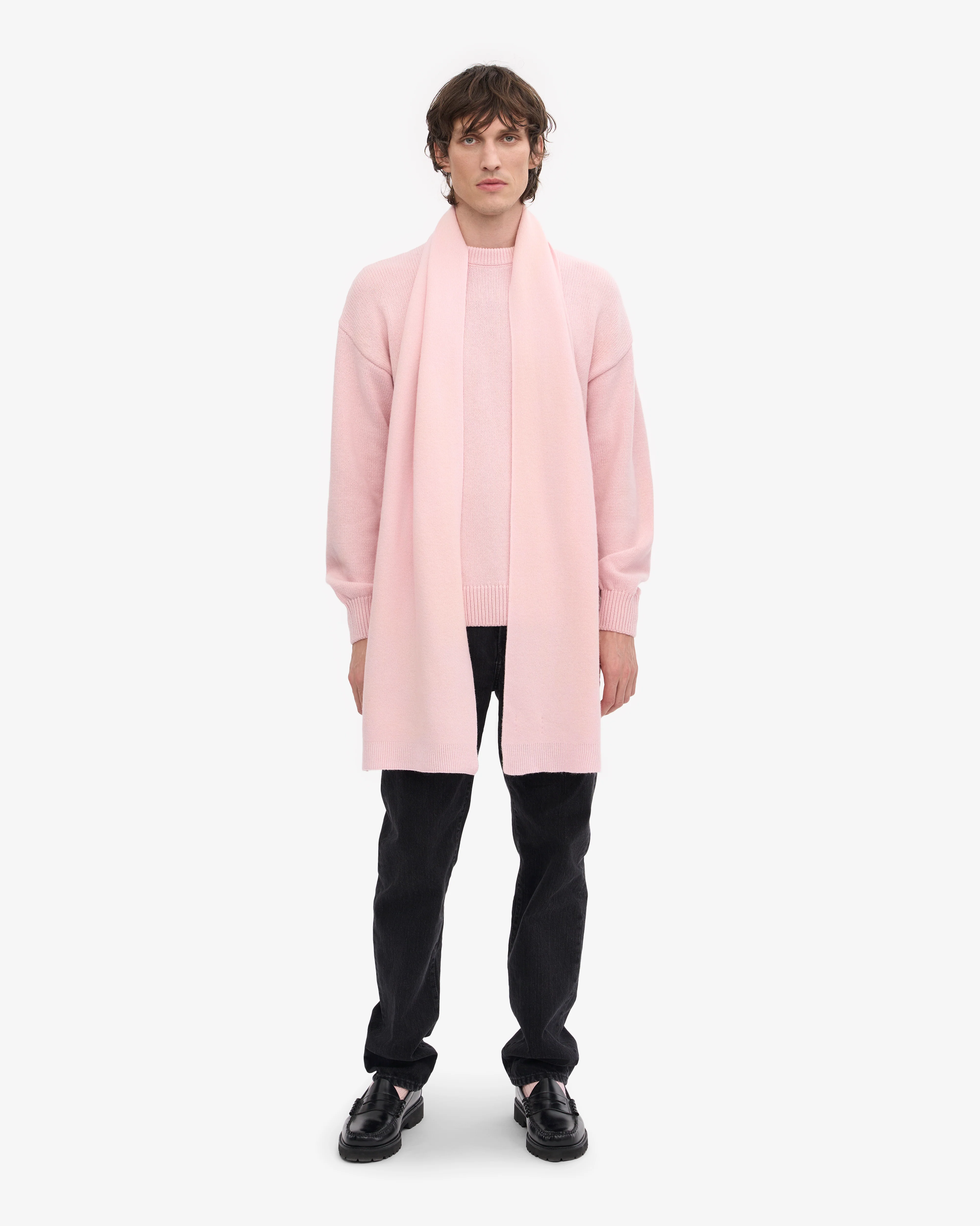 Merino Wool Scarf - Faded Pink