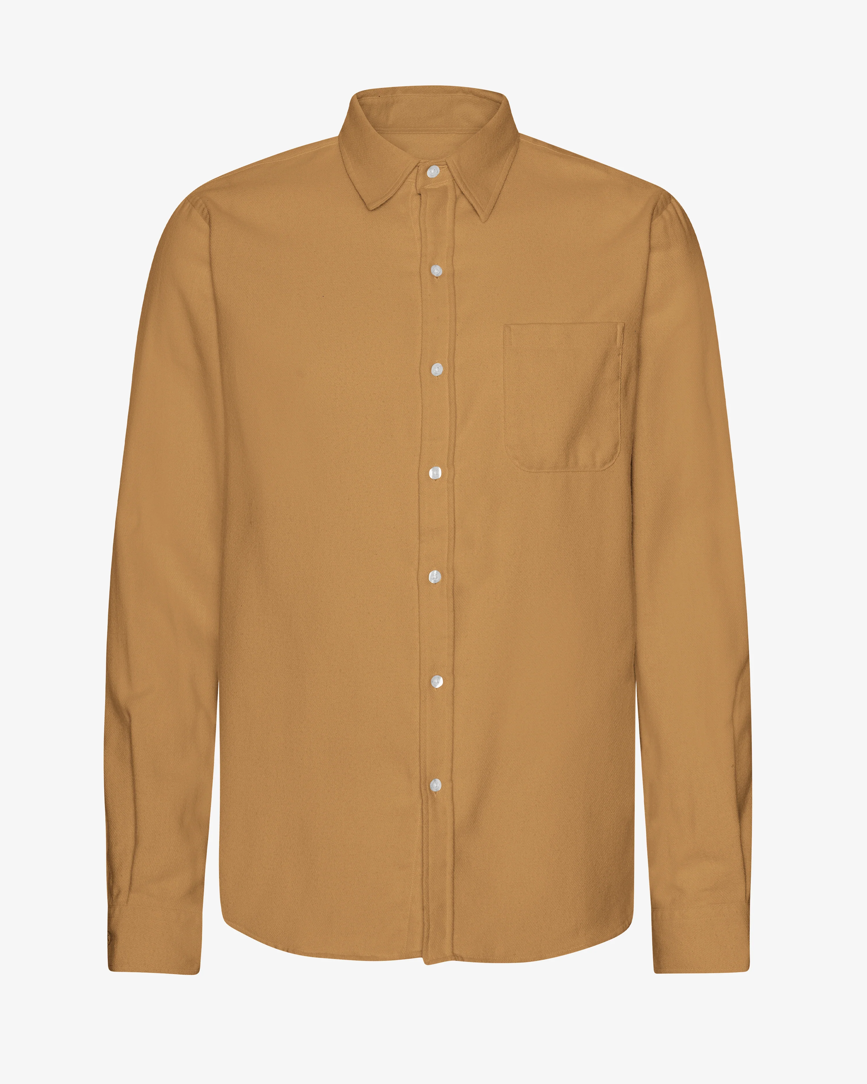 Organic Flannel Shirt - Sahara Camel