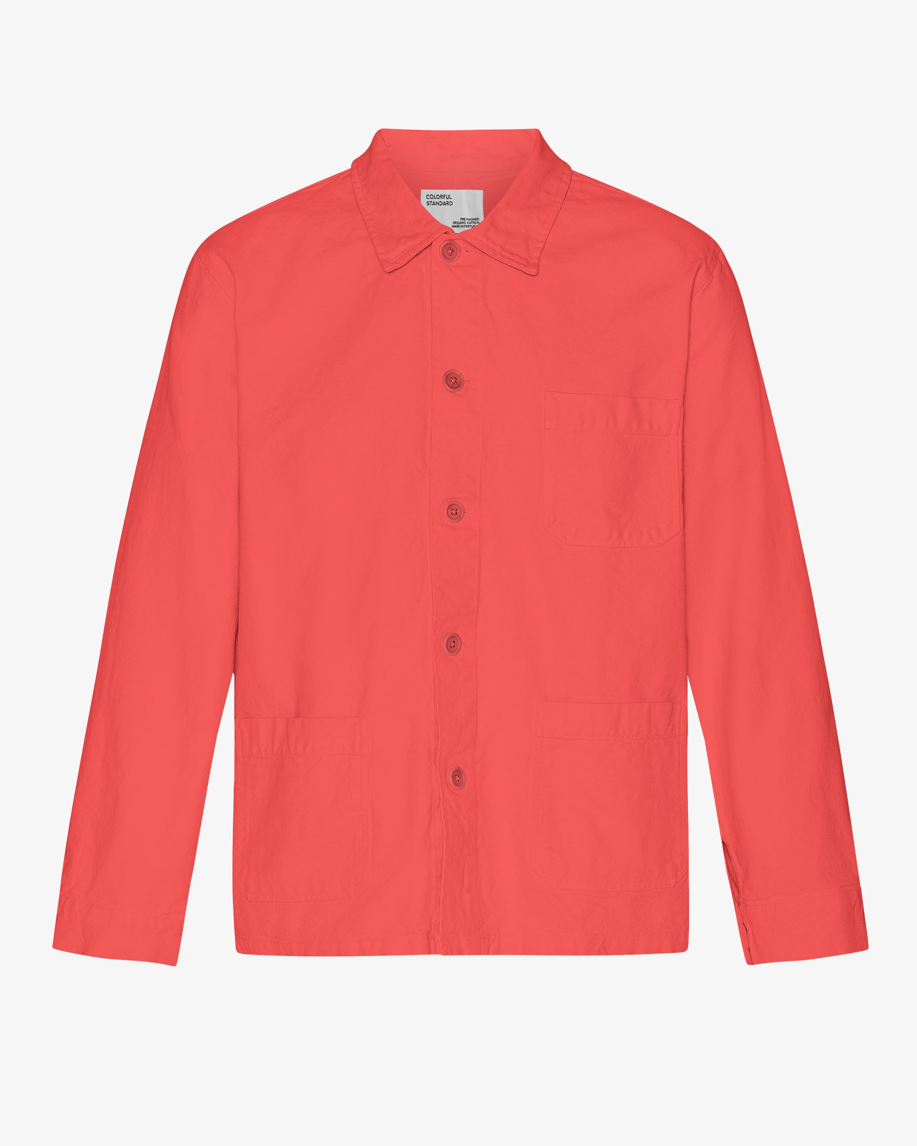 Organic Workwear Jacket - Red Tangerine