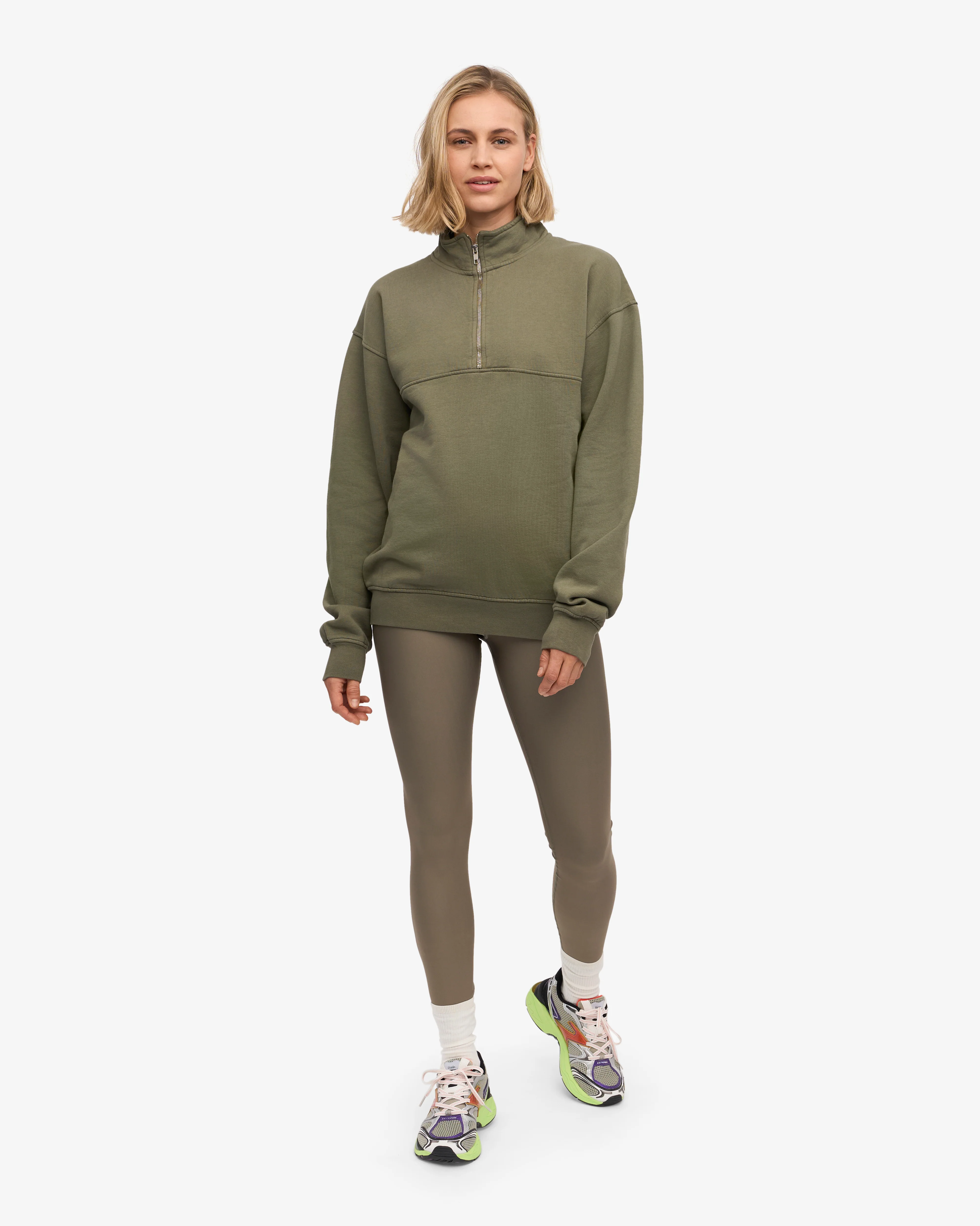 Organic Quarter Zip - Dusty Olive