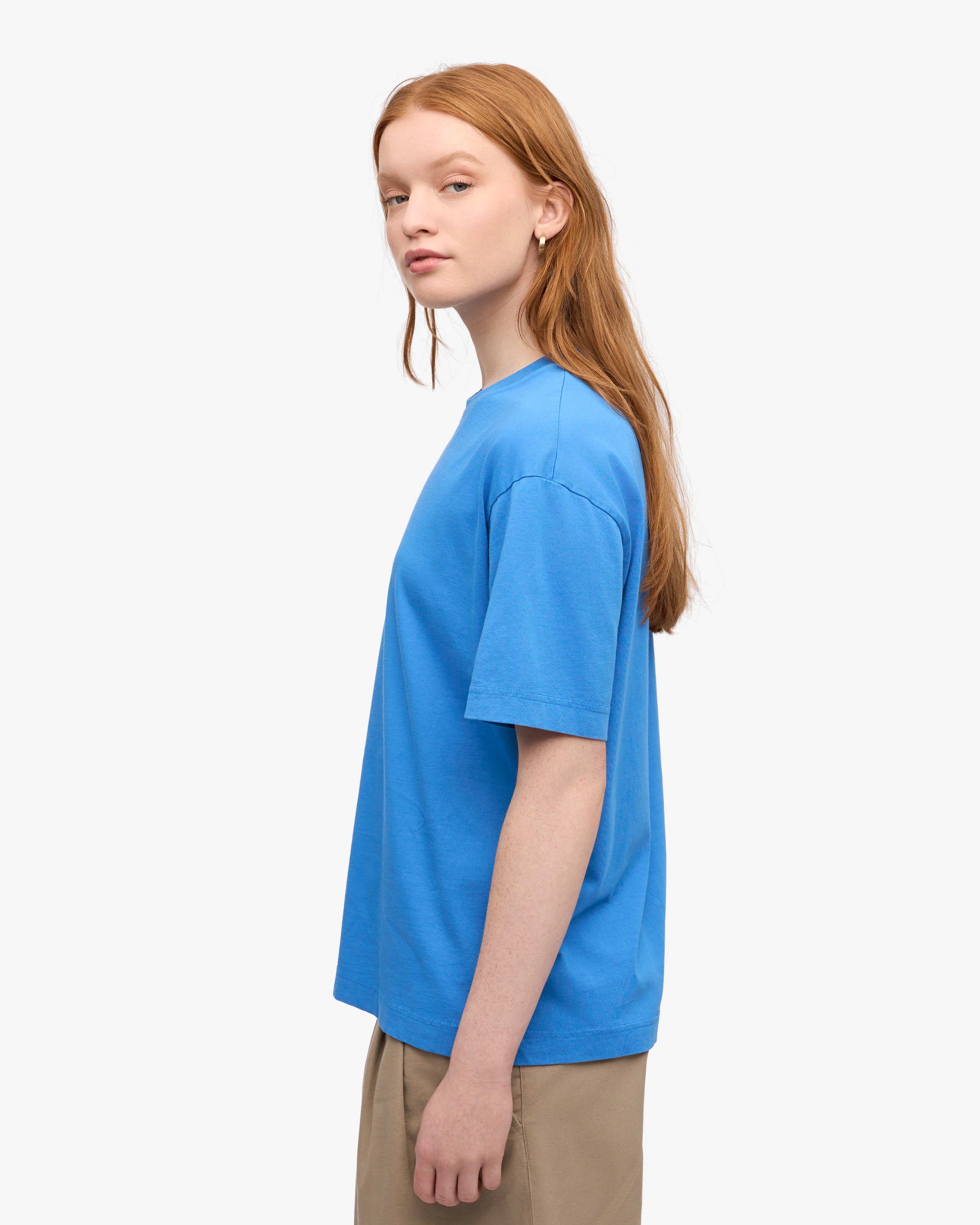 Oversized Organic T-Shirt - Pacific Blue