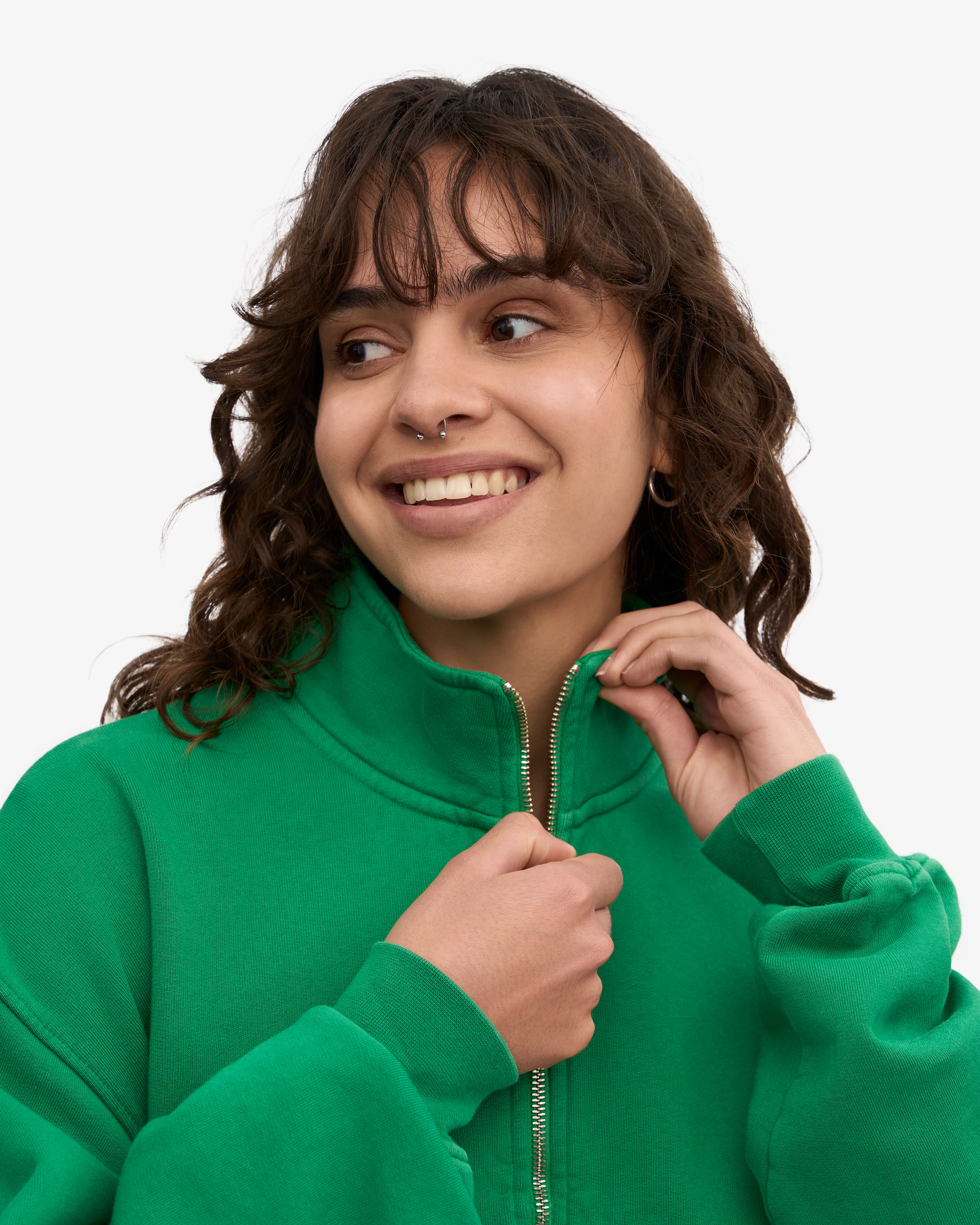 Organic Quarter Zip - Kelly Green