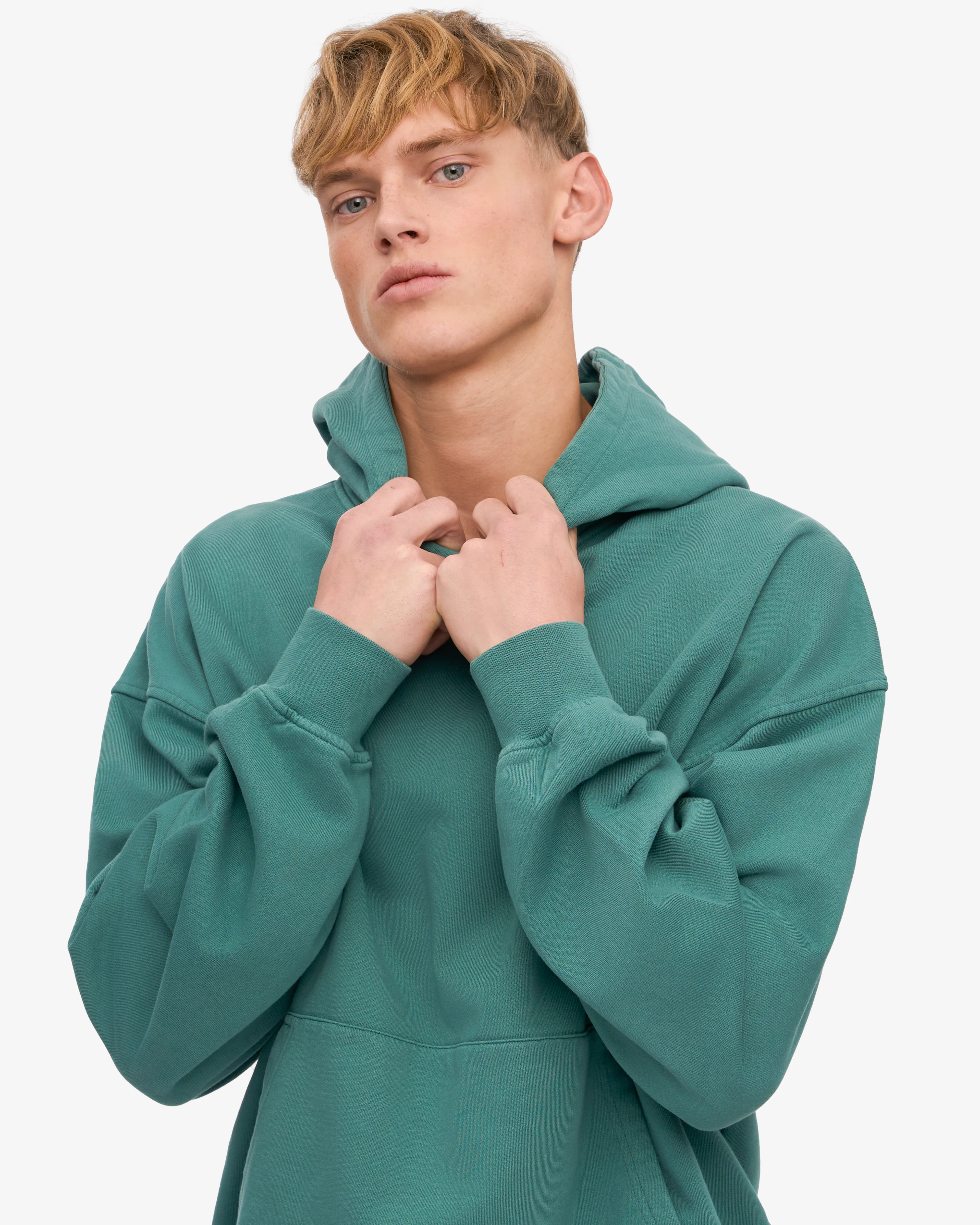 Organic Oversized Hood - Pine Green