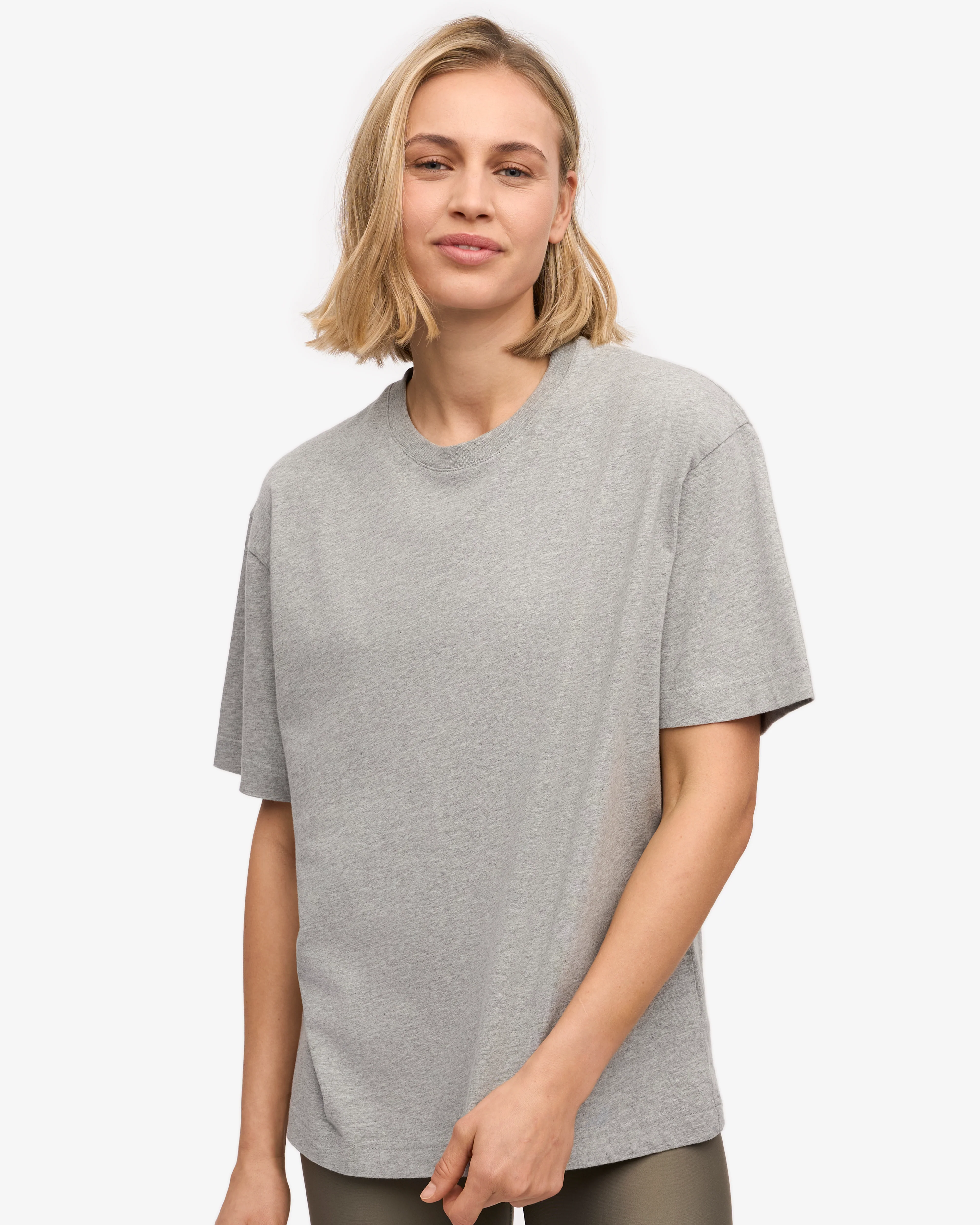 Oversized Organic T-Shirt - Heather Grey