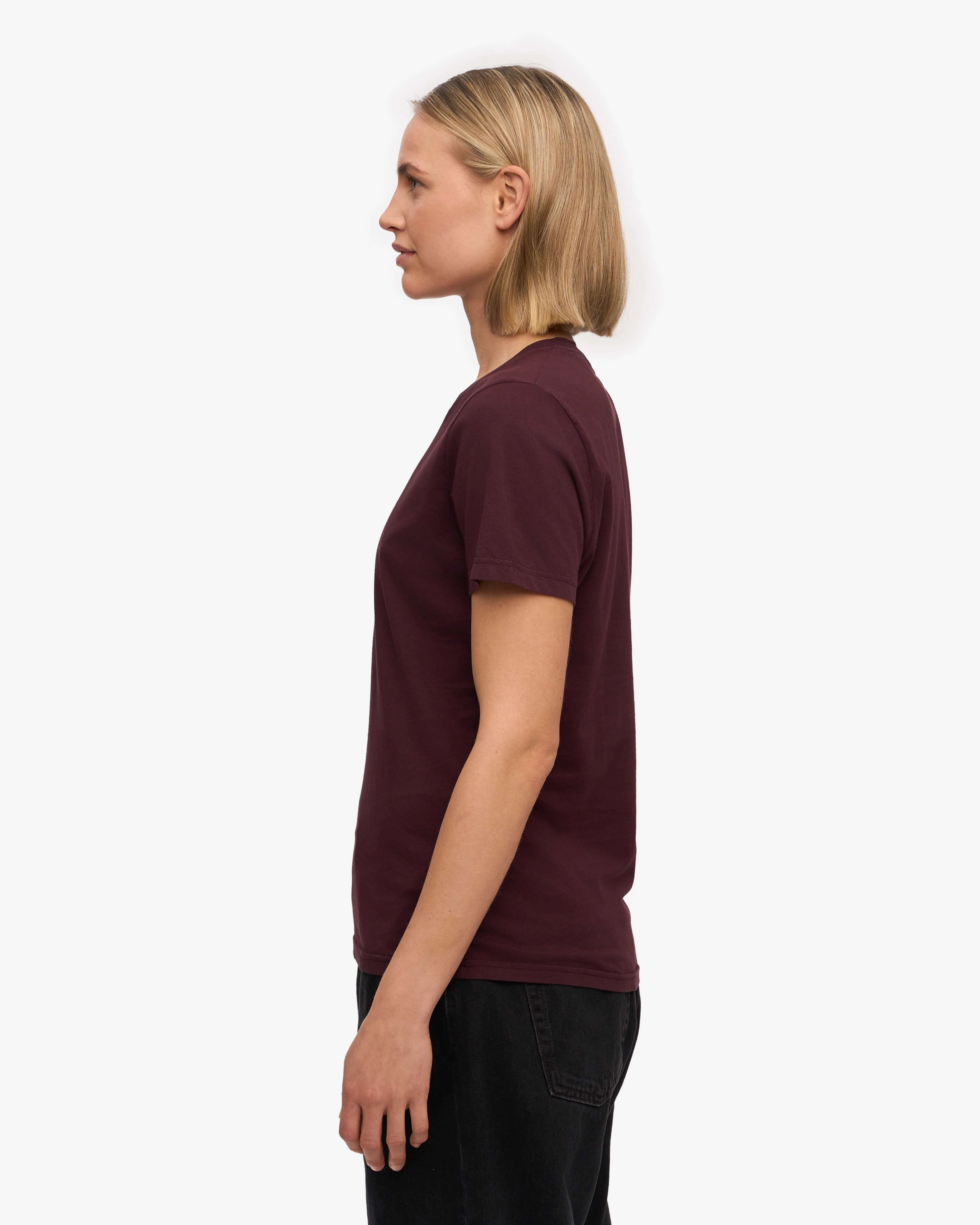 Women Light Organic Tee - Oxblood Red