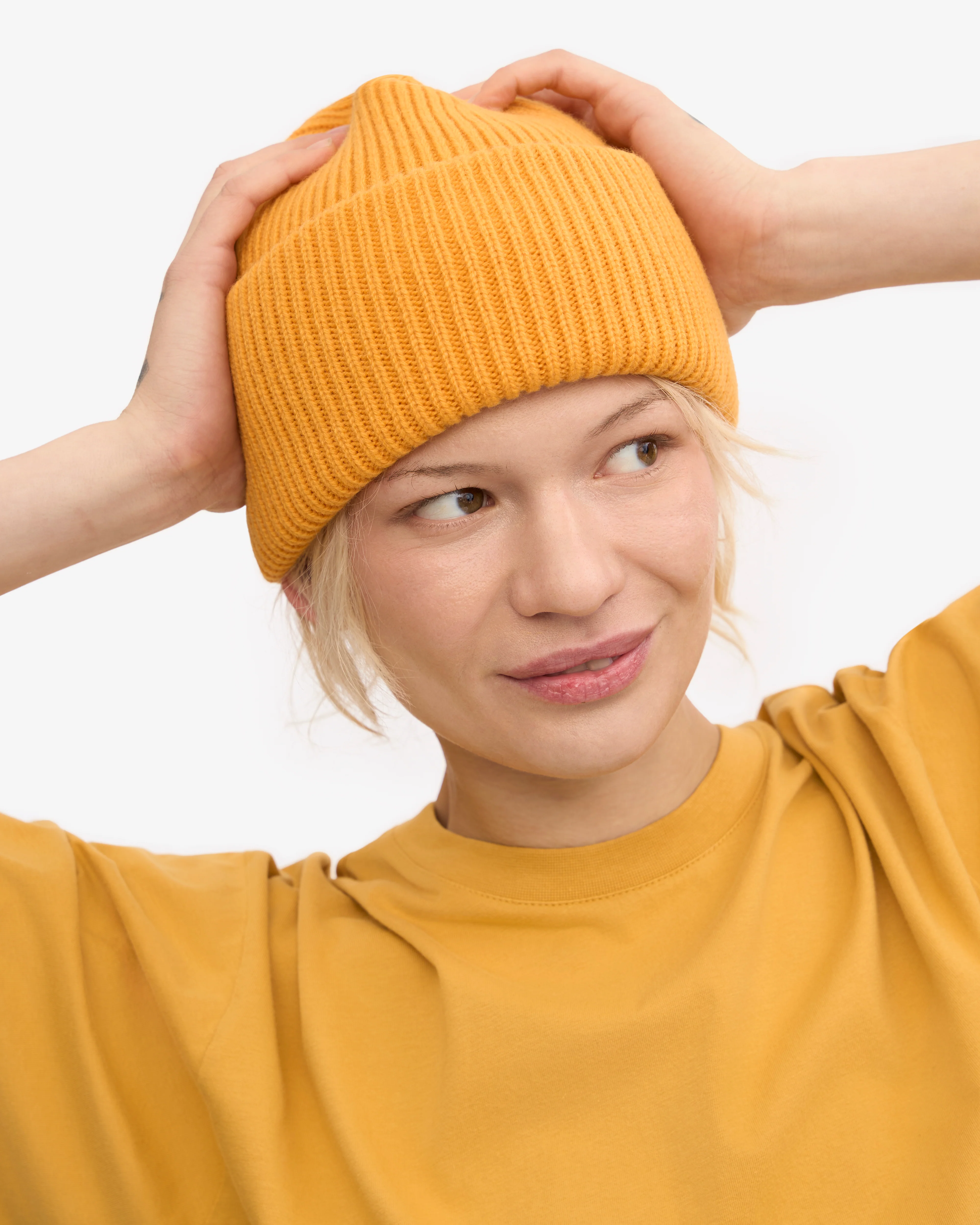 Merino Wool Hat - Burned Yellow