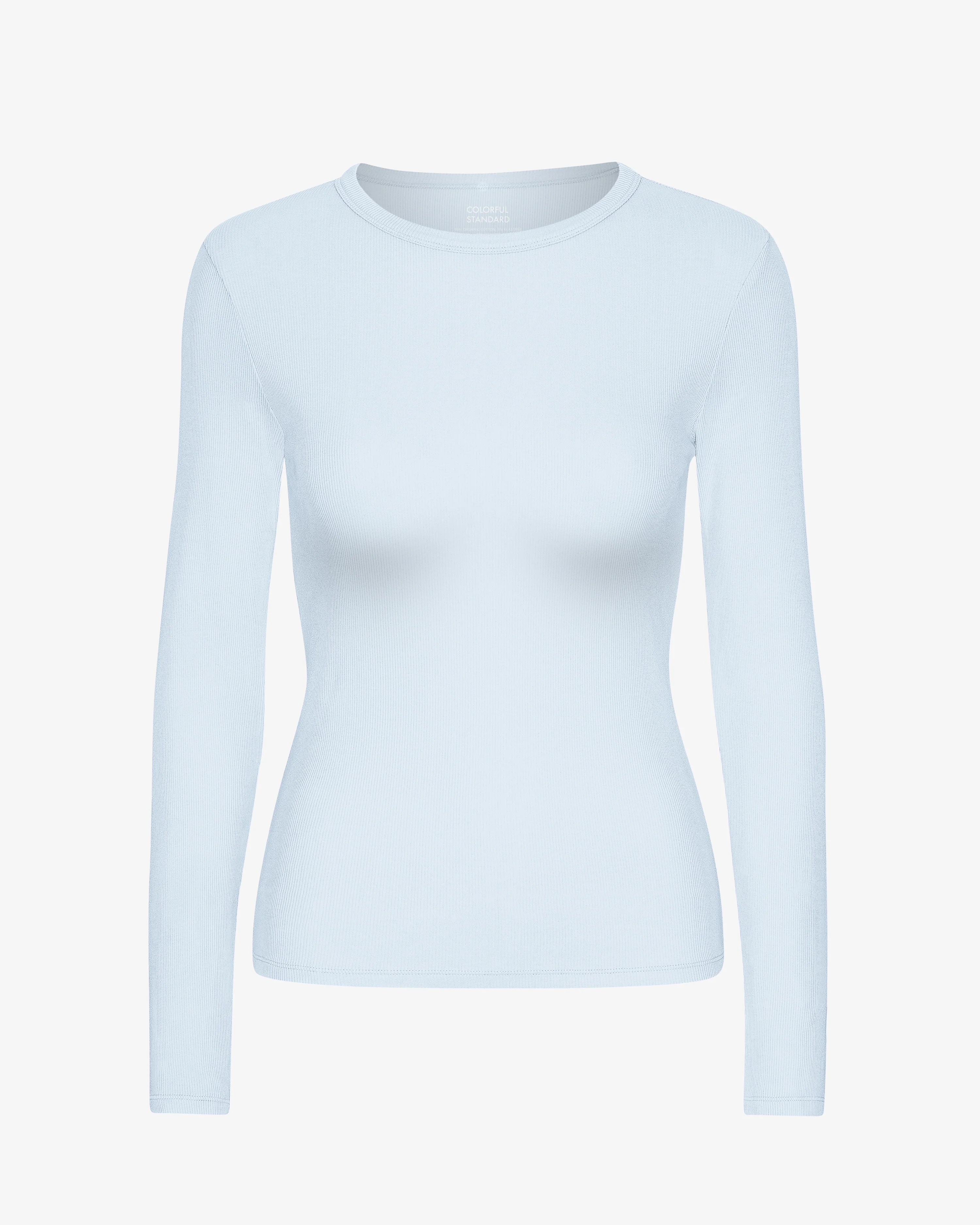 Women Organic Rib LS T-Shirt - Polar Blue