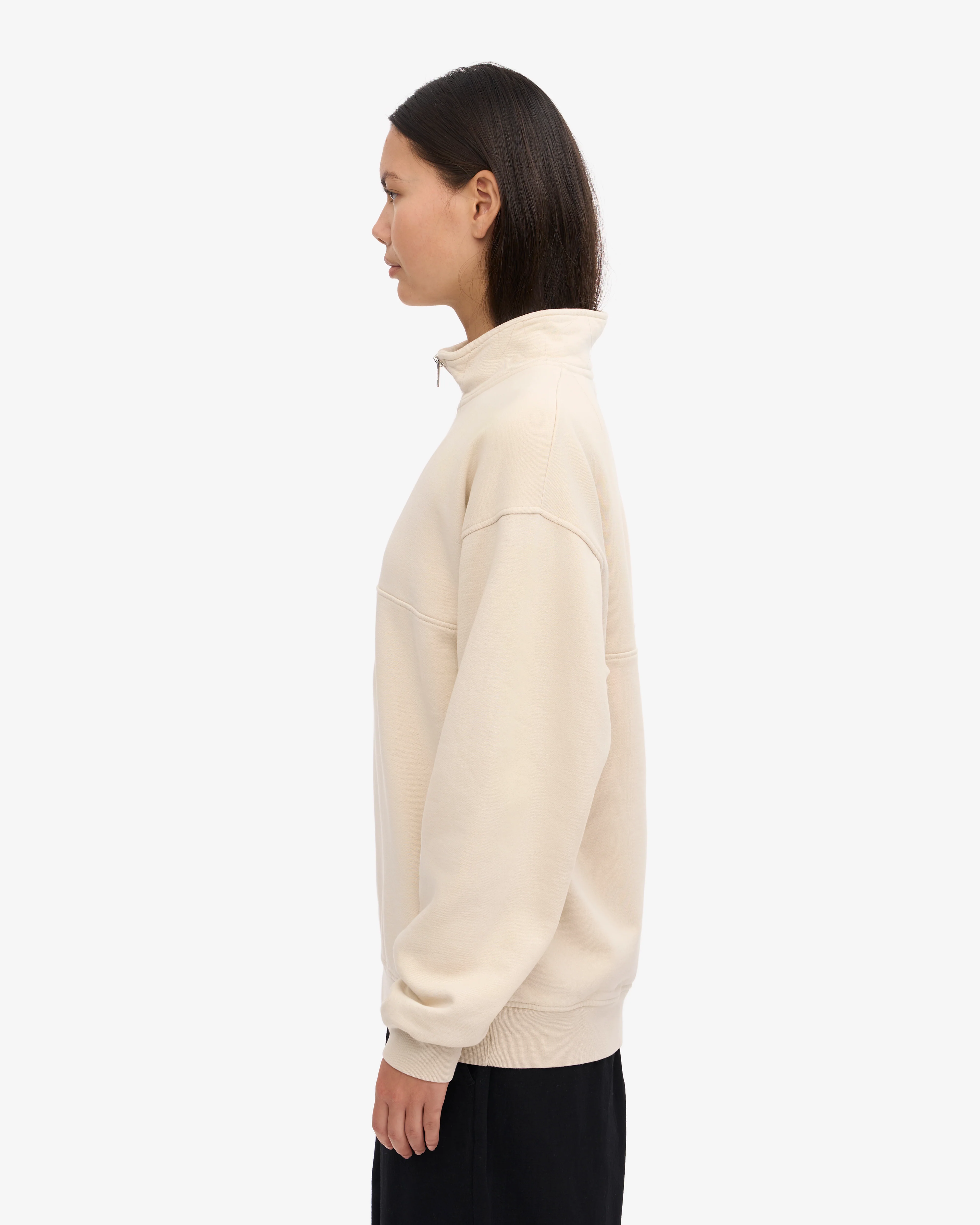 Organic Quarter Zip - Ivory White