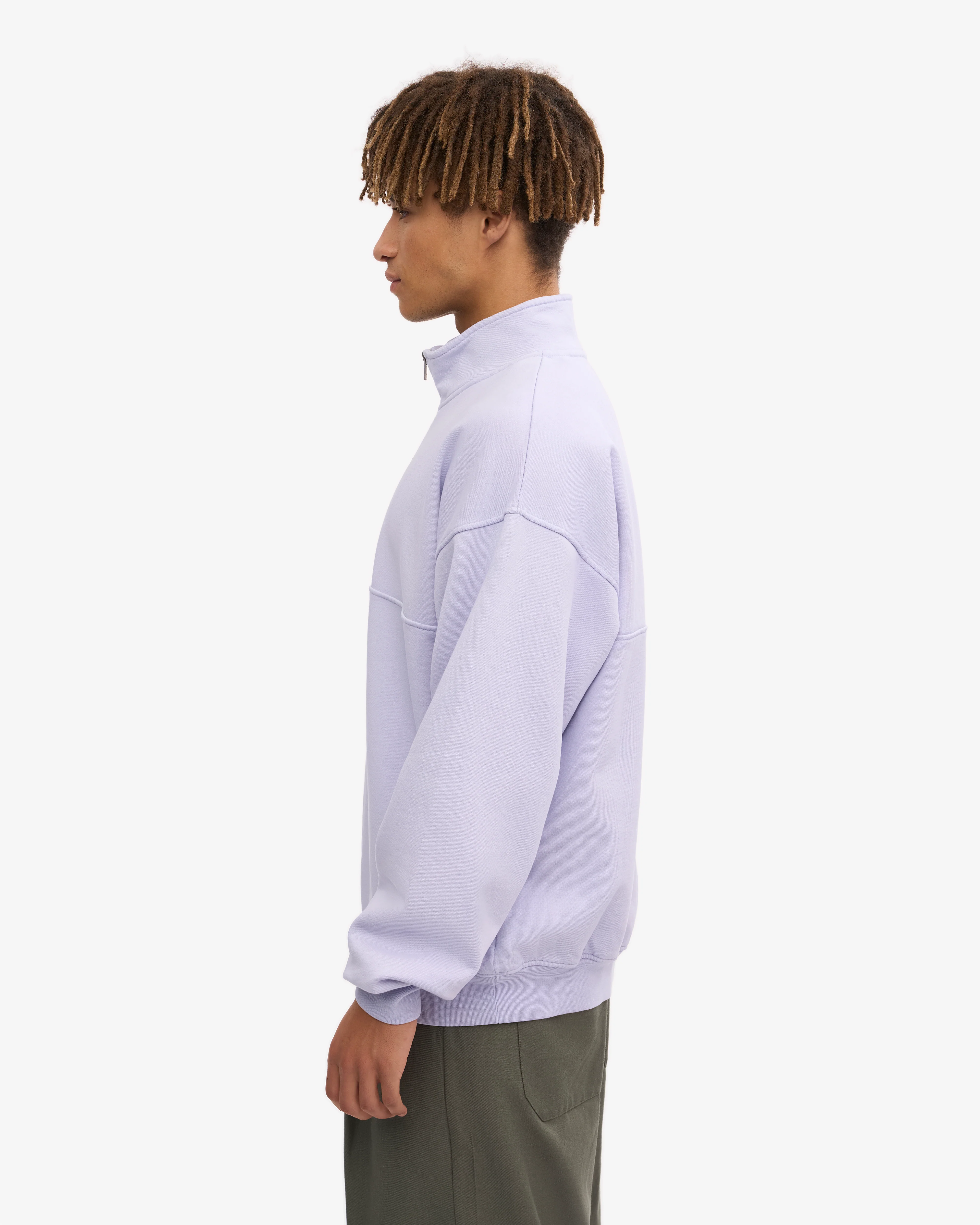Organic Quarter Zip - Soft Lavender