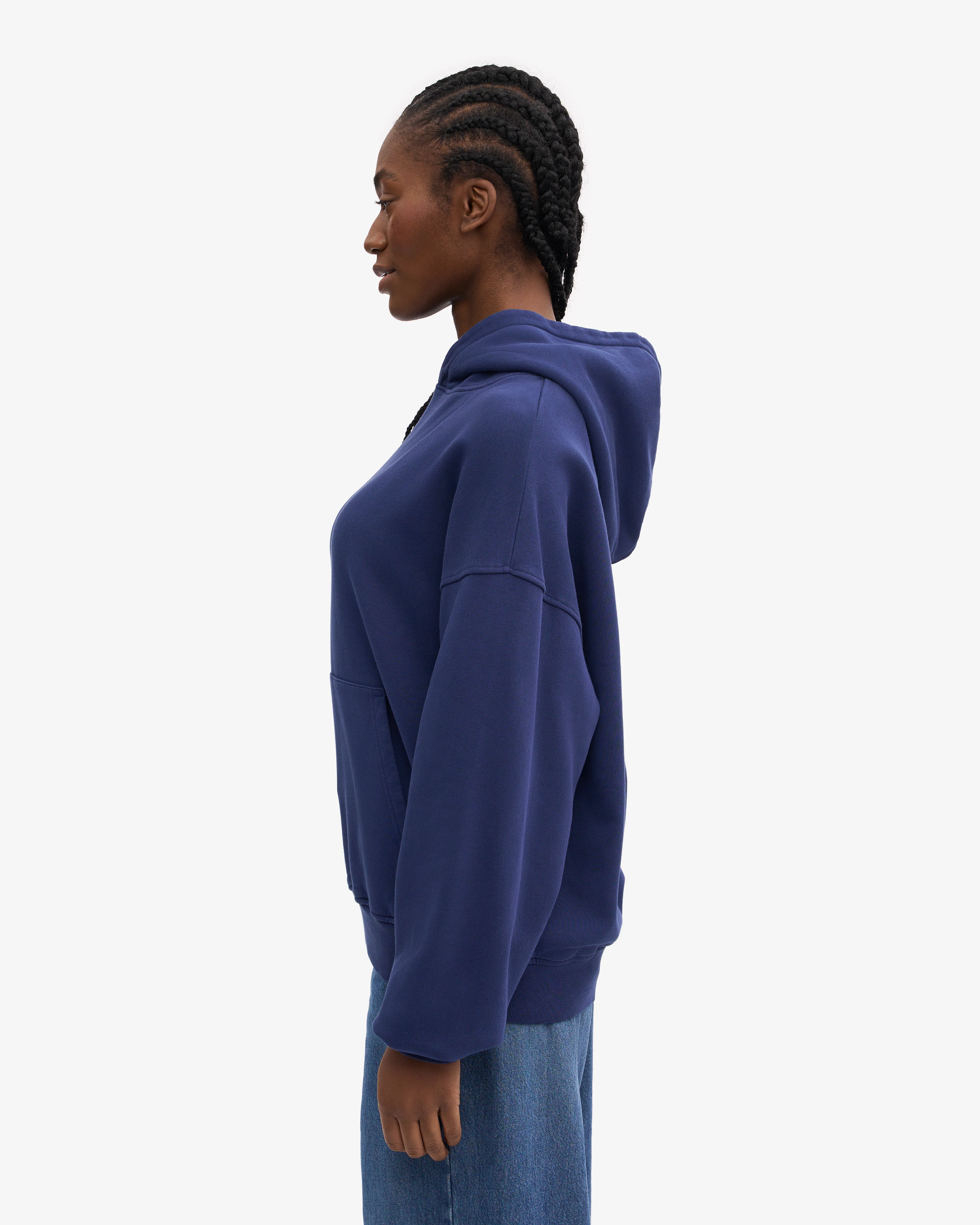 Organic Oversized Hood - Marine Blue