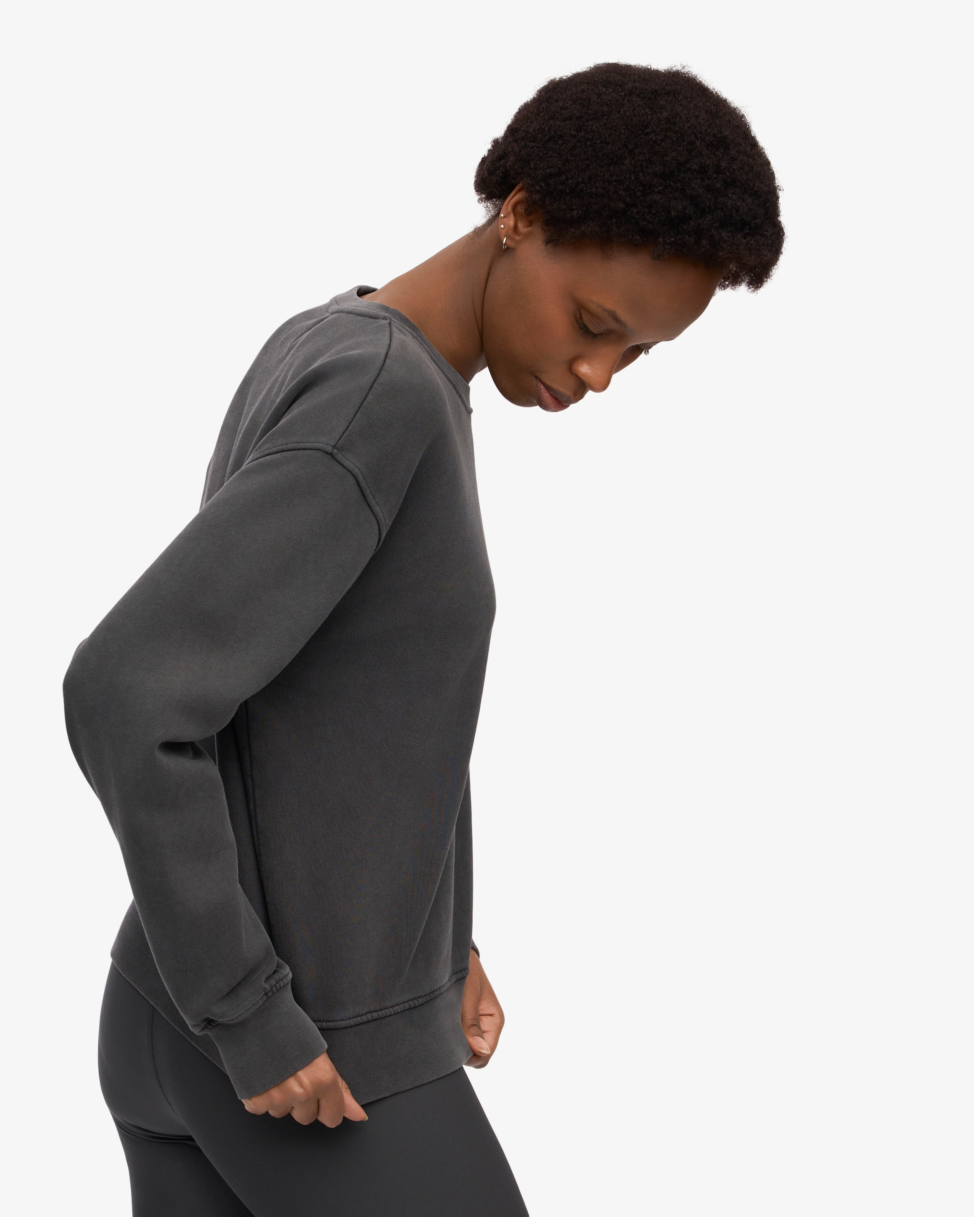 Women Classic Organic Crew - Faded Black