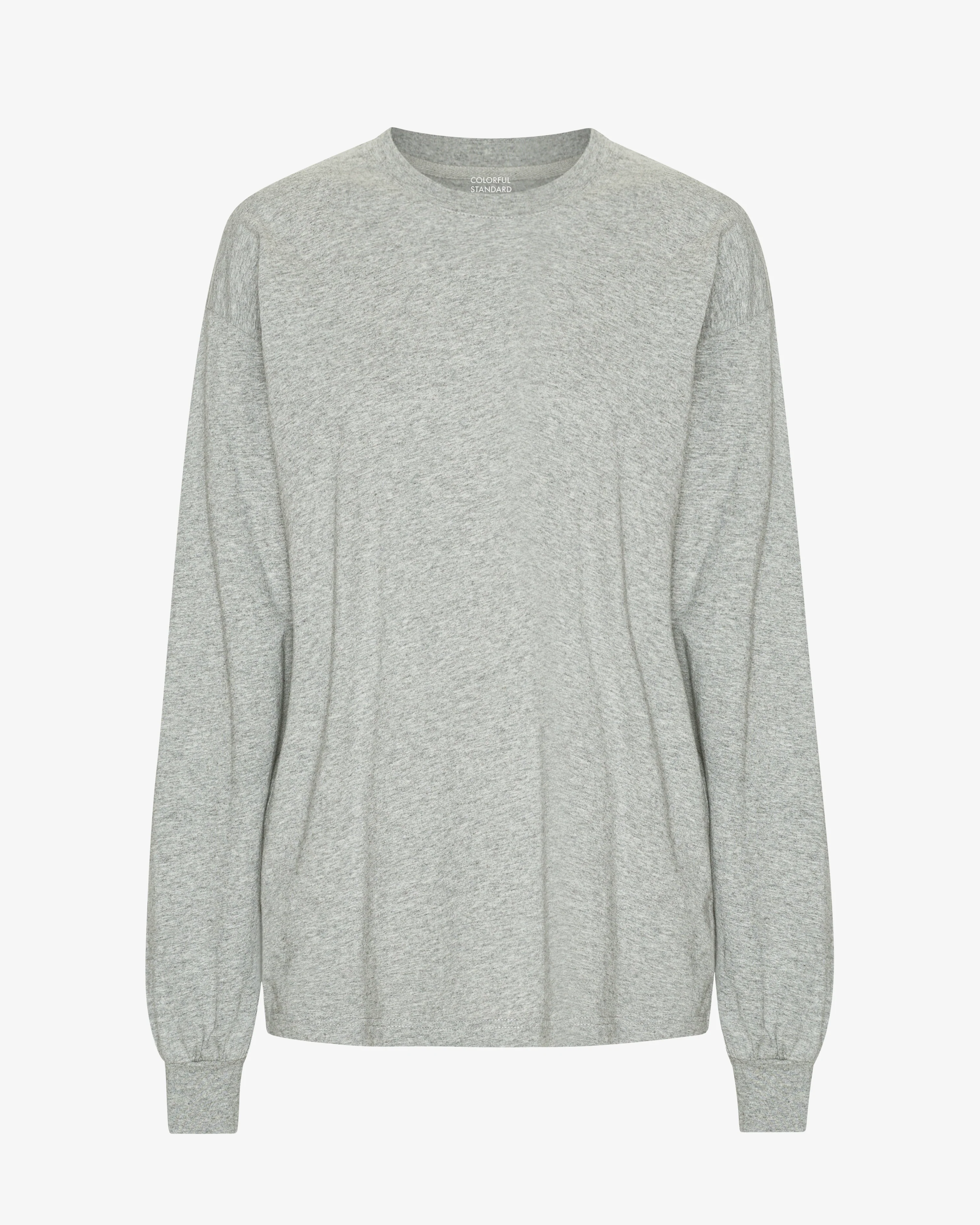 Oversized Organic LS T-Shirt - Heather Grey