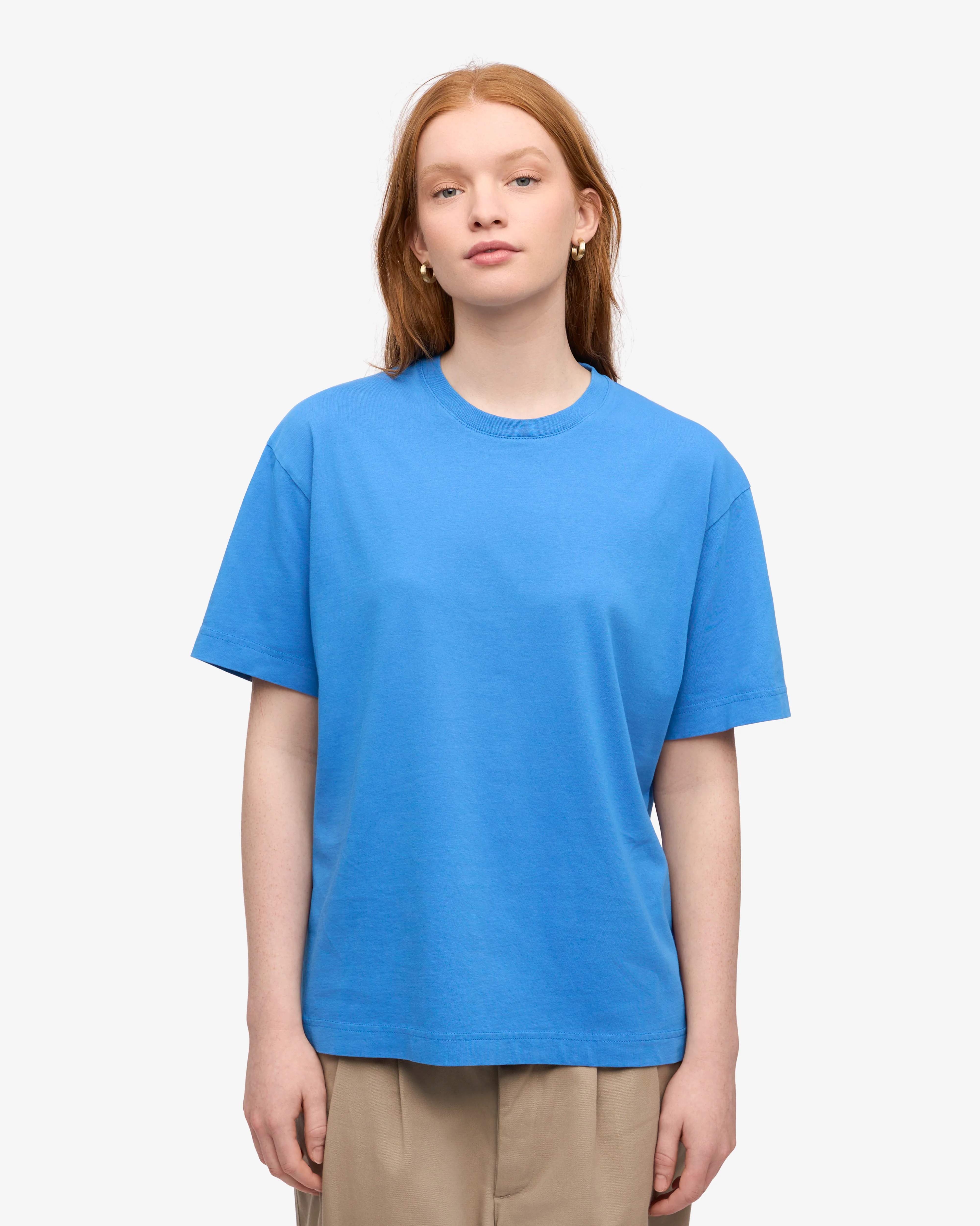 Oversized Organic T-Shirt - Pacific Blue