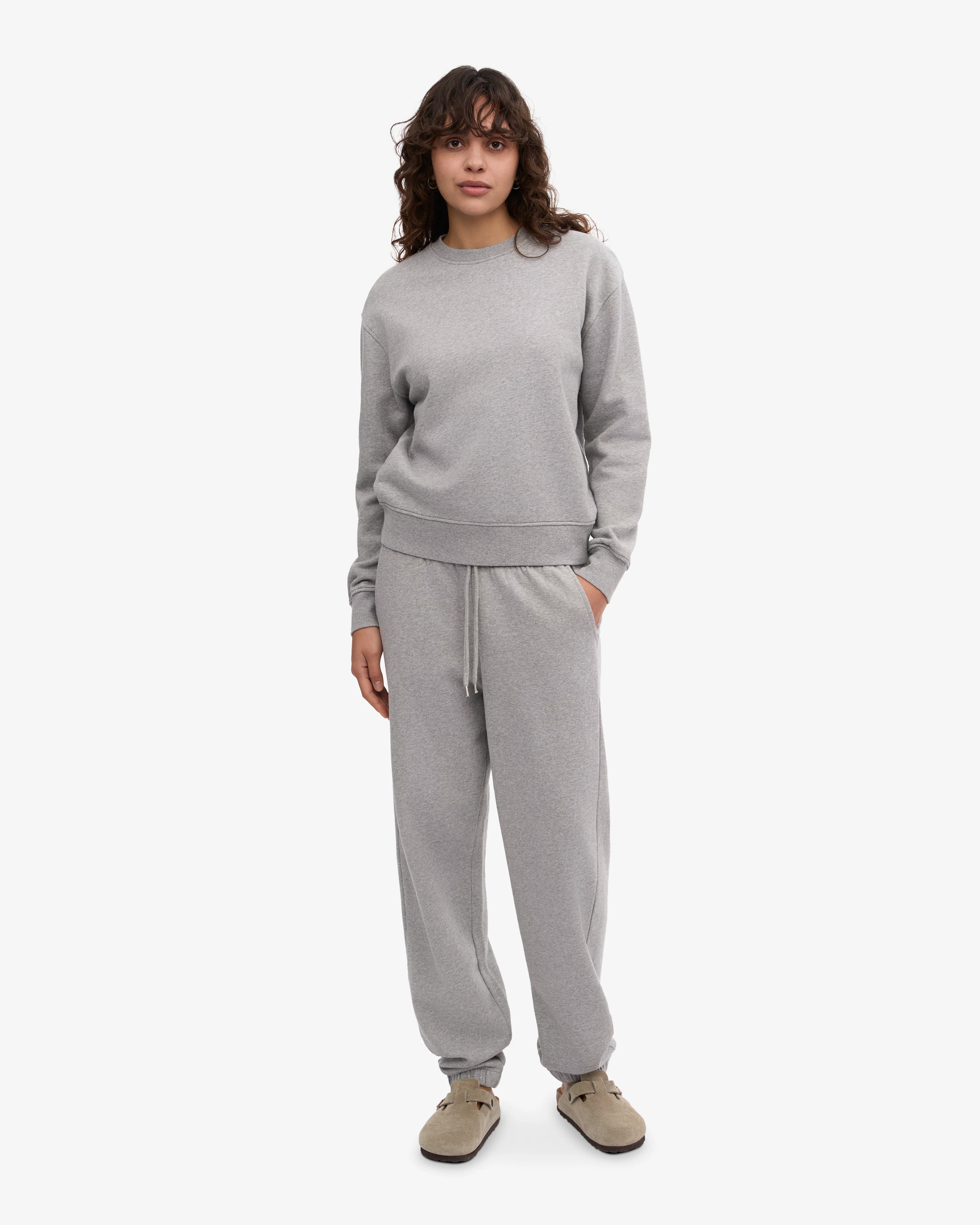 Women Classic Organic Crew - Heather Grey