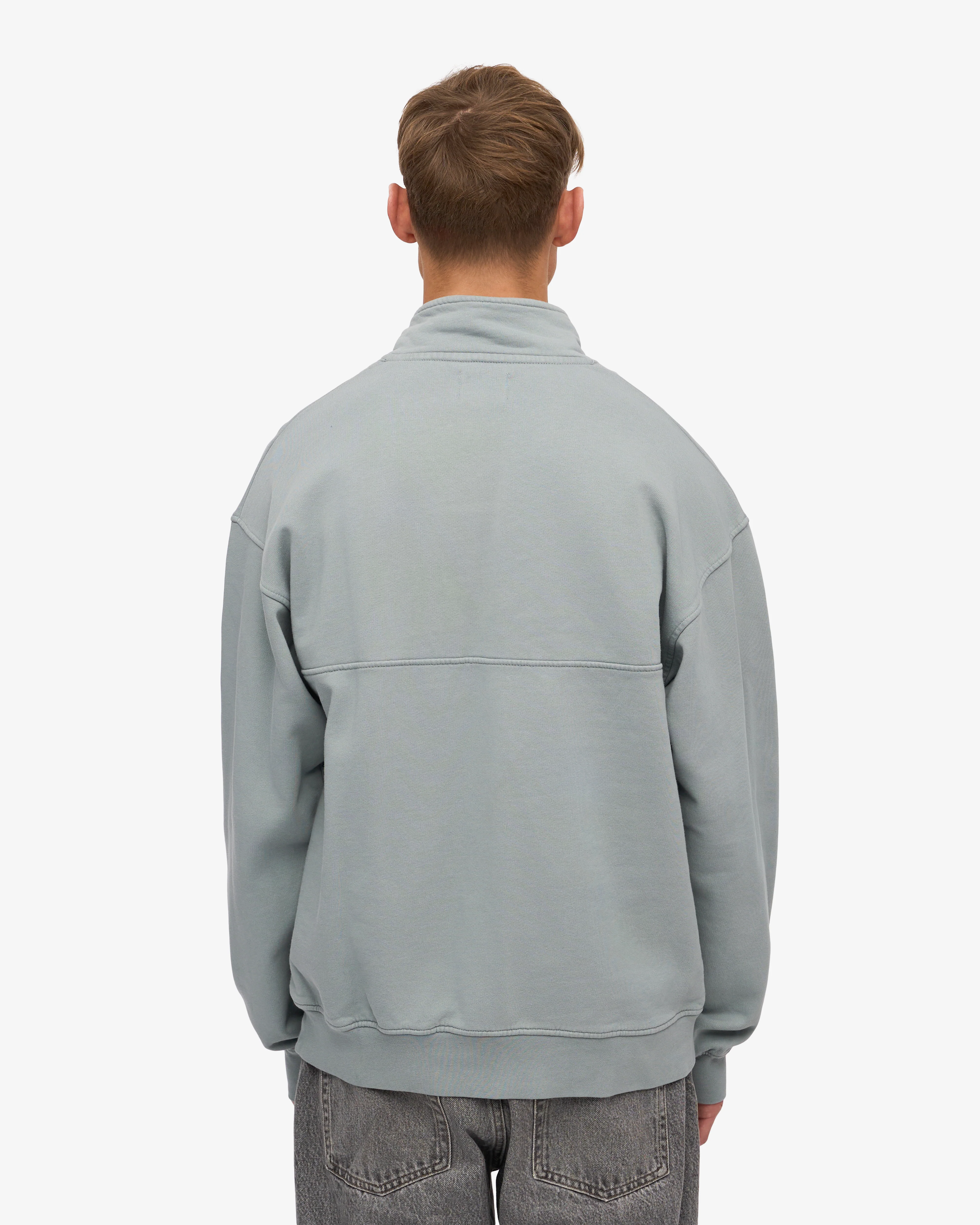 Organic Quarter Zip - Steel Blue