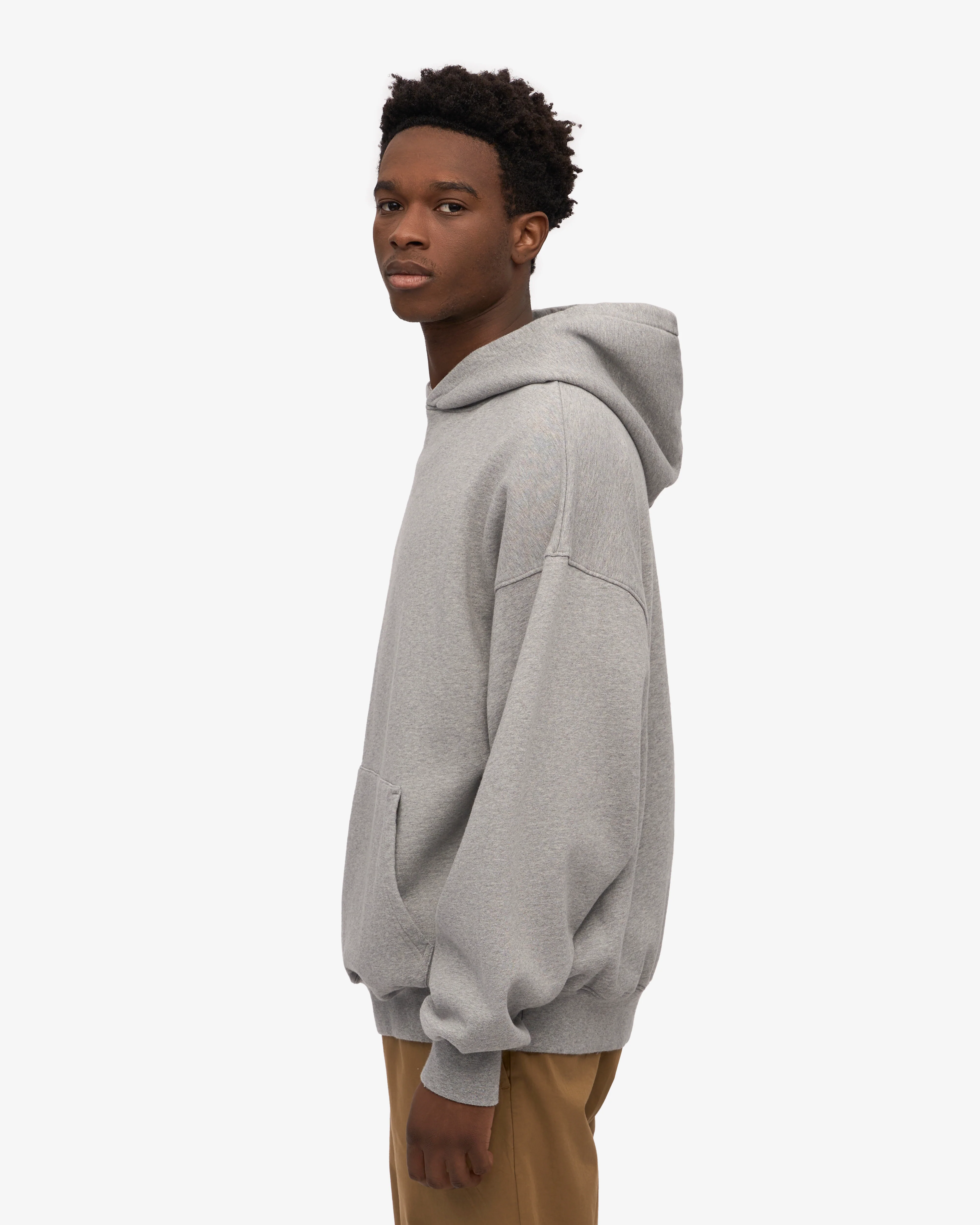 Organic Oversized Hood - Heather Grey
