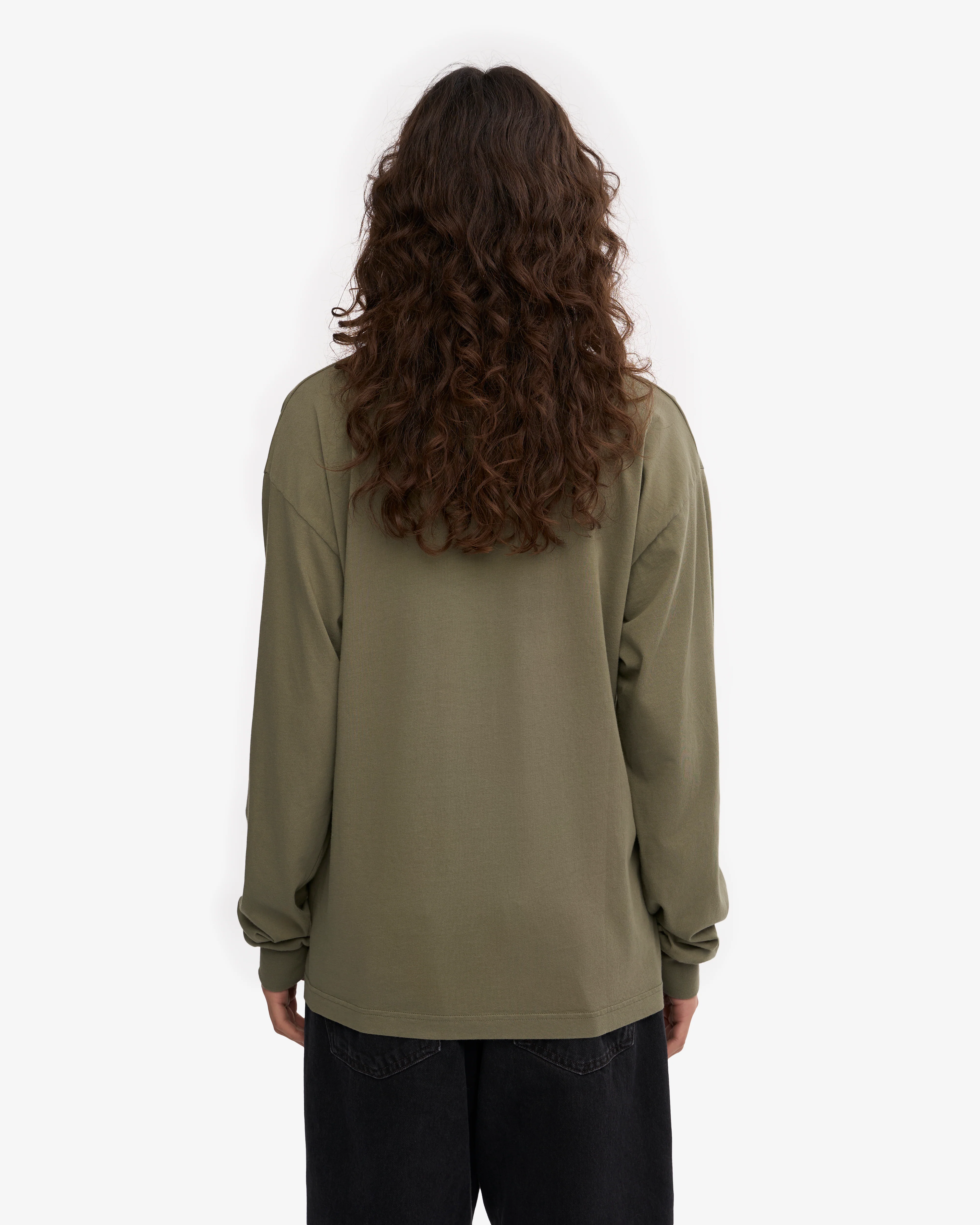 Oversized Organic LS T-Shirt - Dusty Olive