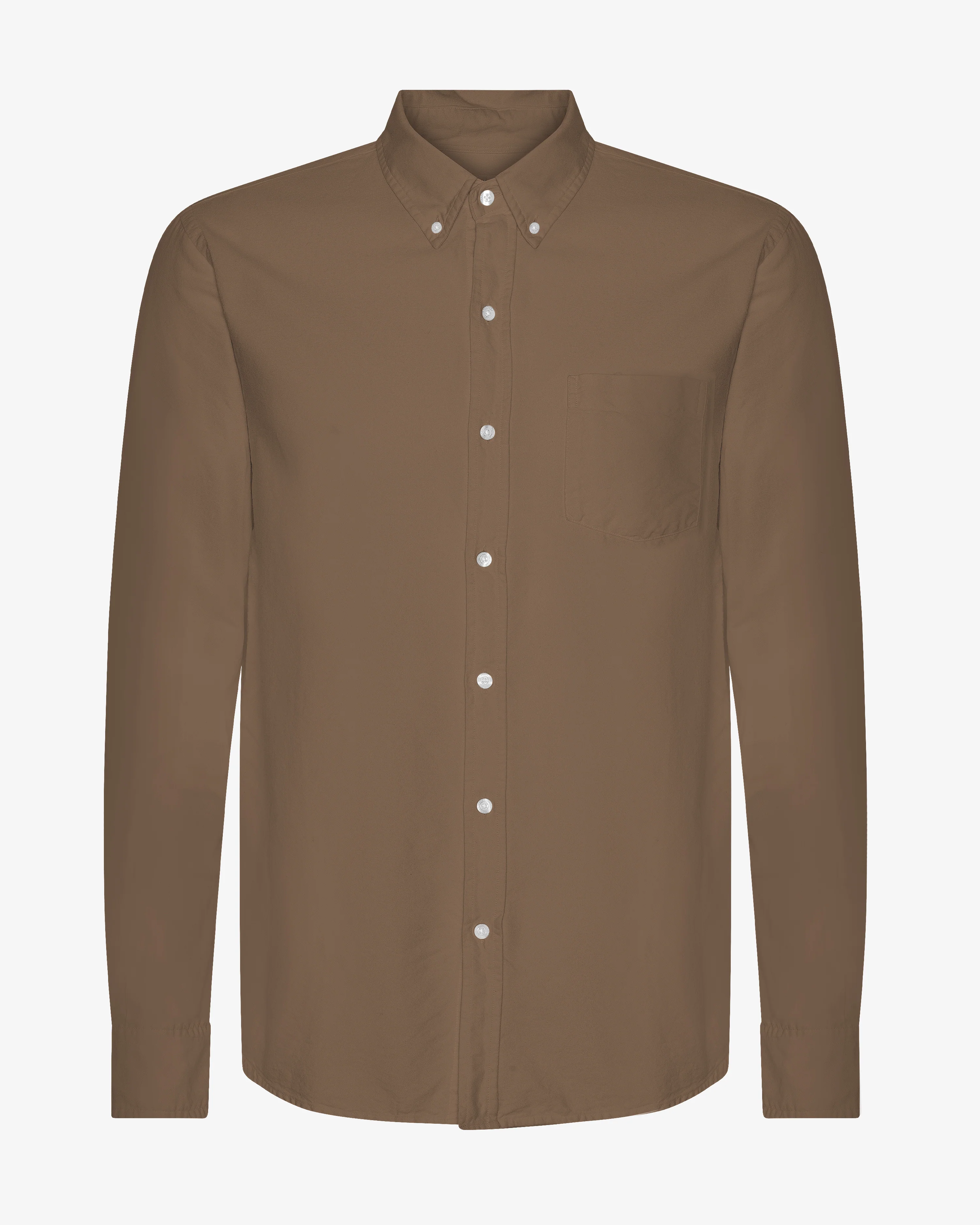 Organic Button Down Shirt - Cedar Brown