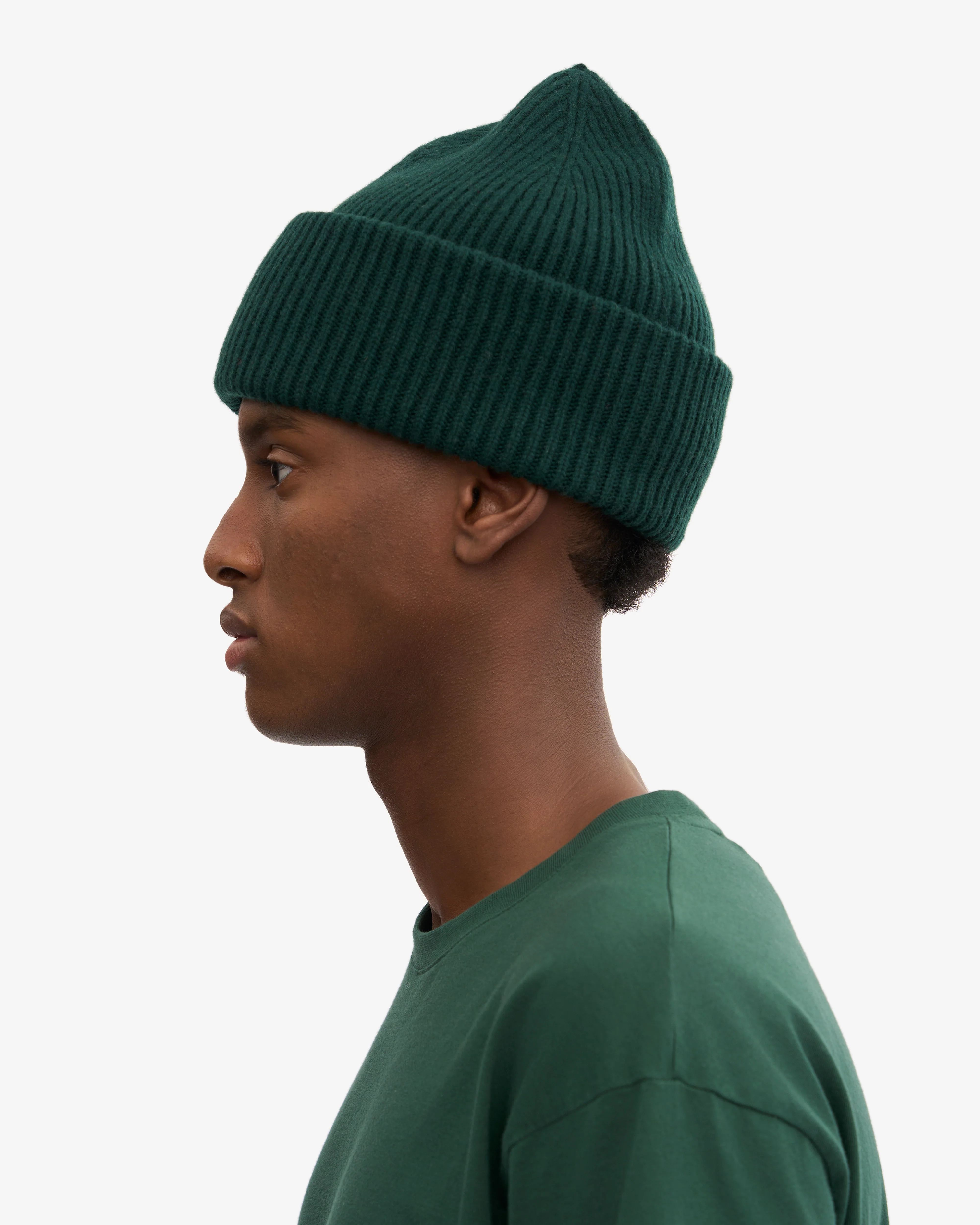 Merino Wool Hat - Emerald Green