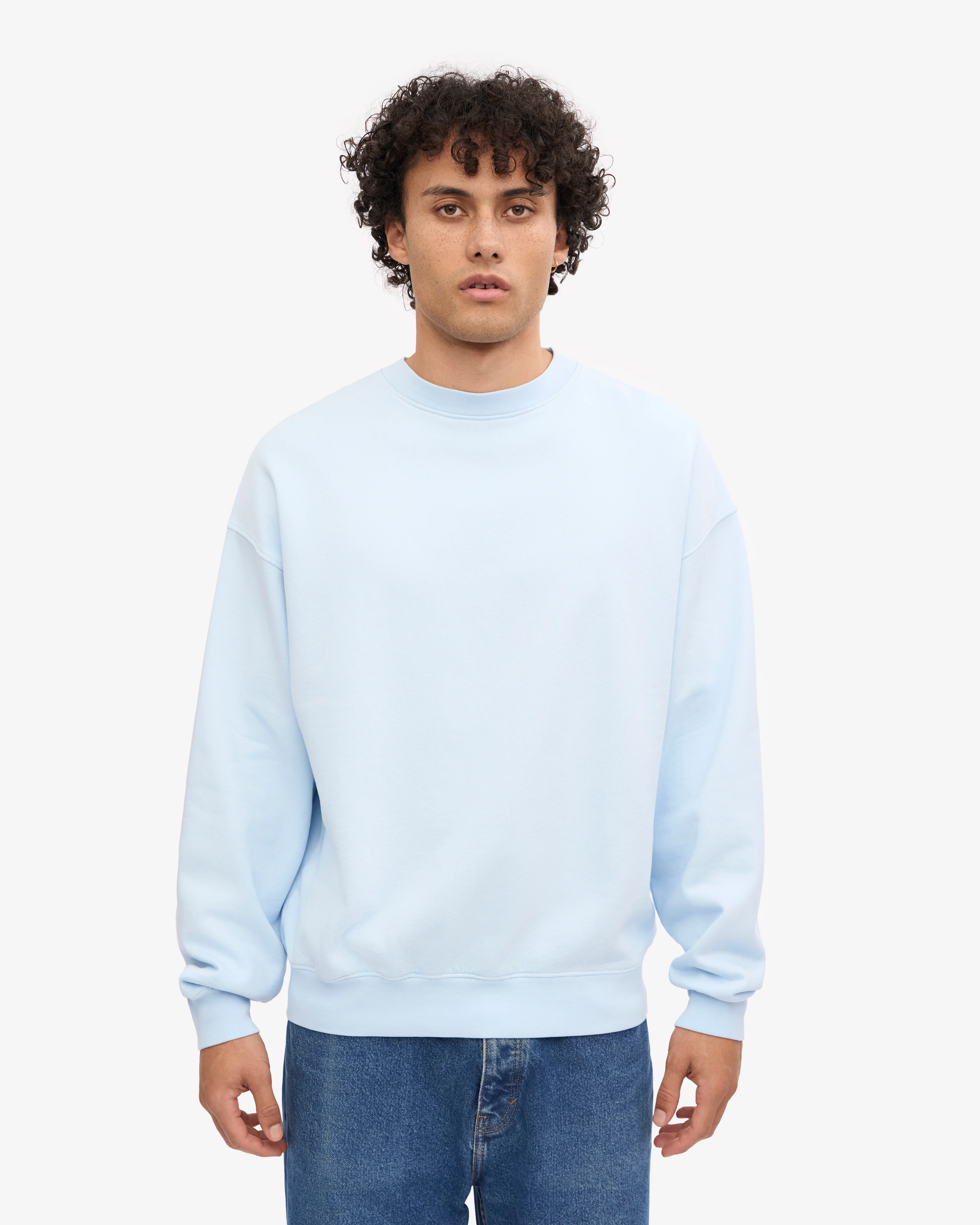 Organic Oversized Crew - Polar Blue