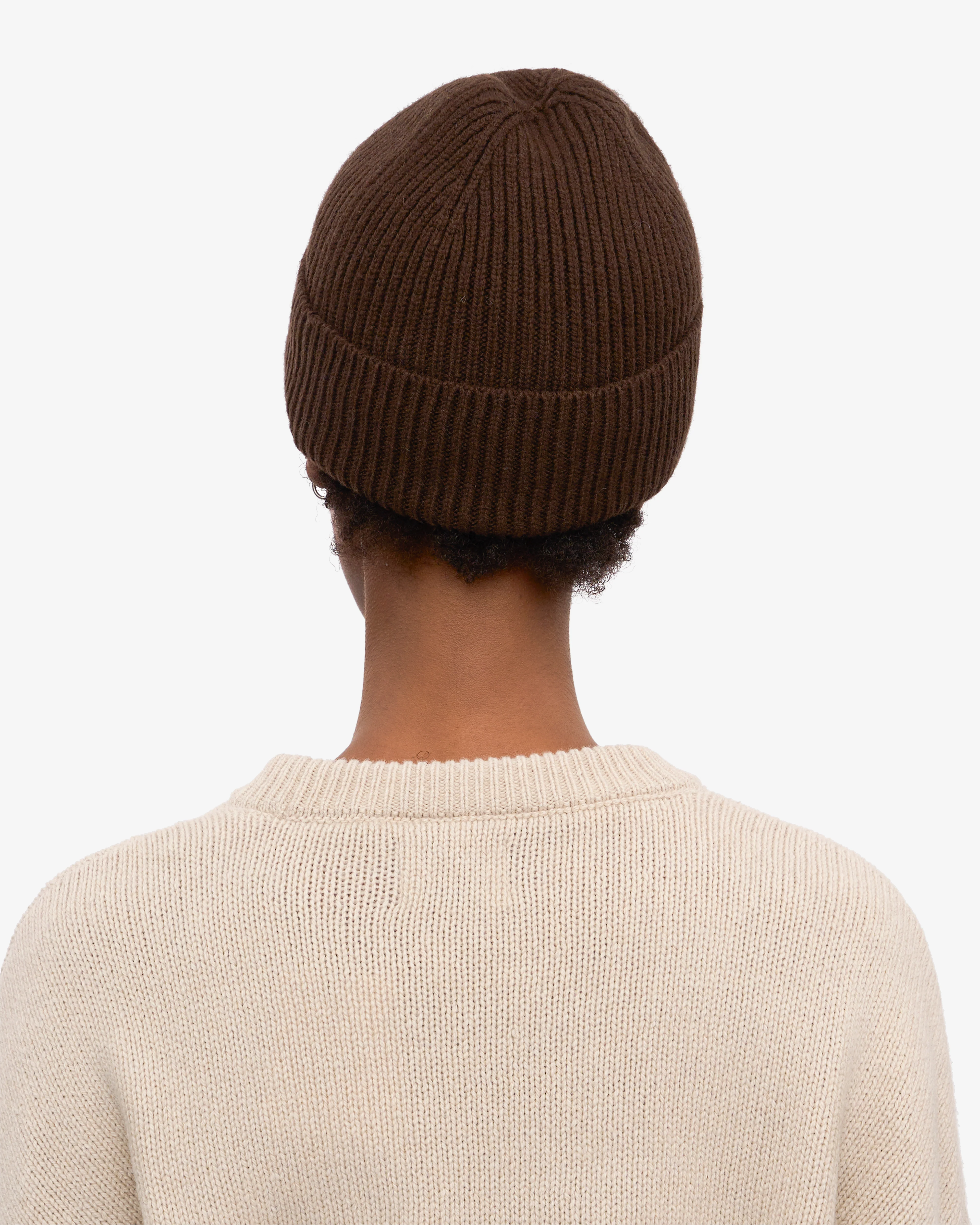 Merino Wool Beanie - Coffee Brown