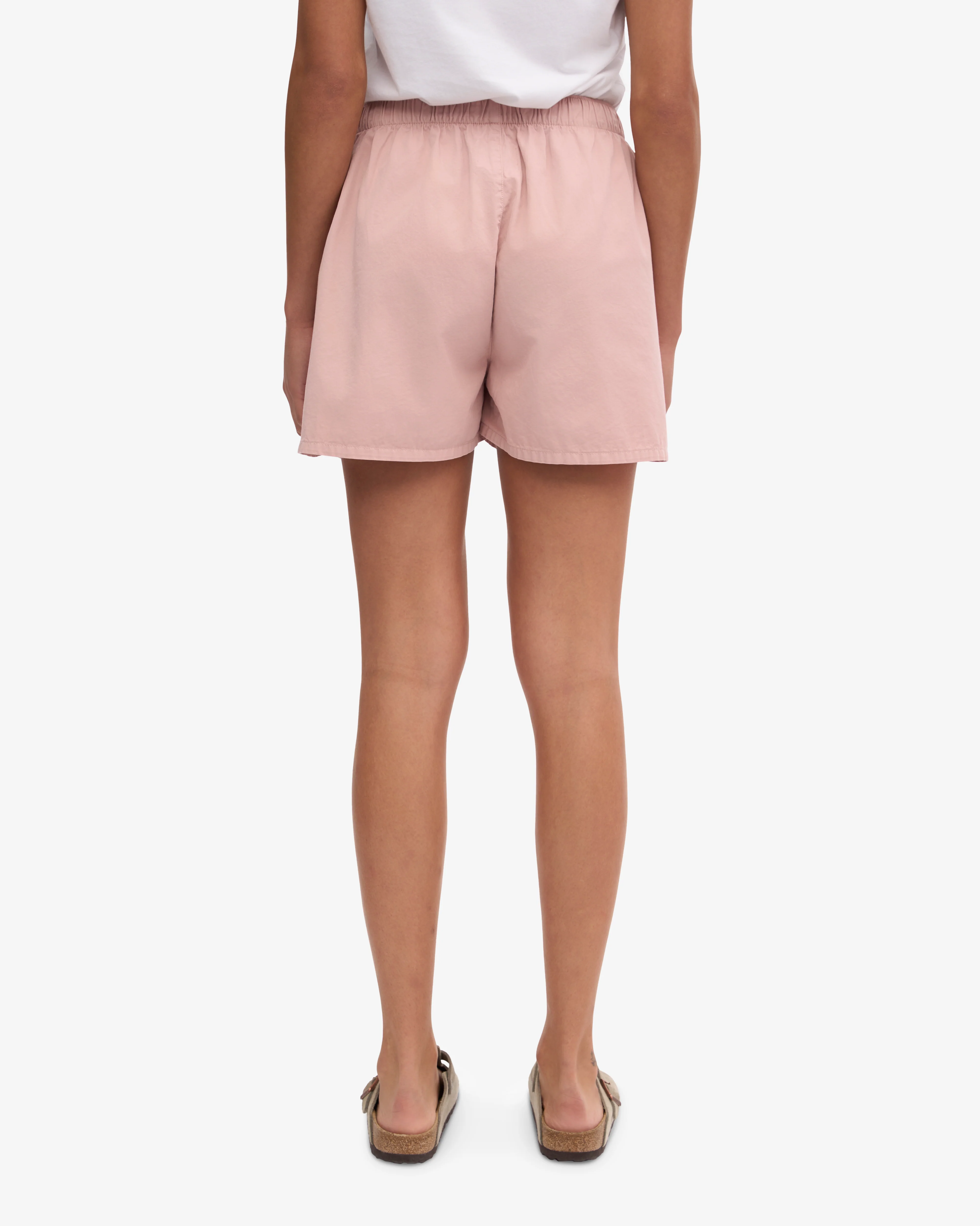 Women Organic Twill Shorts - Faded Pink
