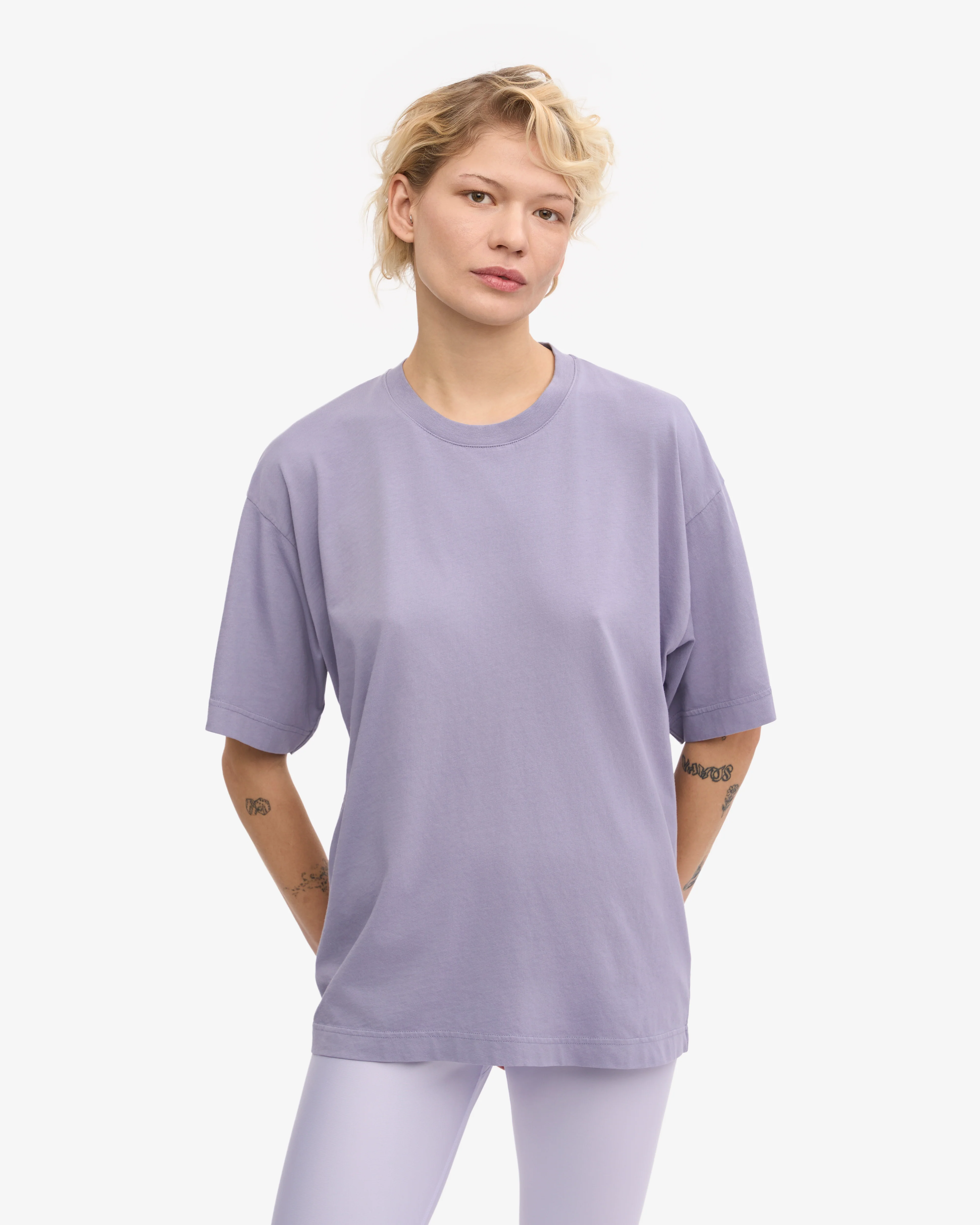 Oversized Organic T-Shirt - Purple Jade