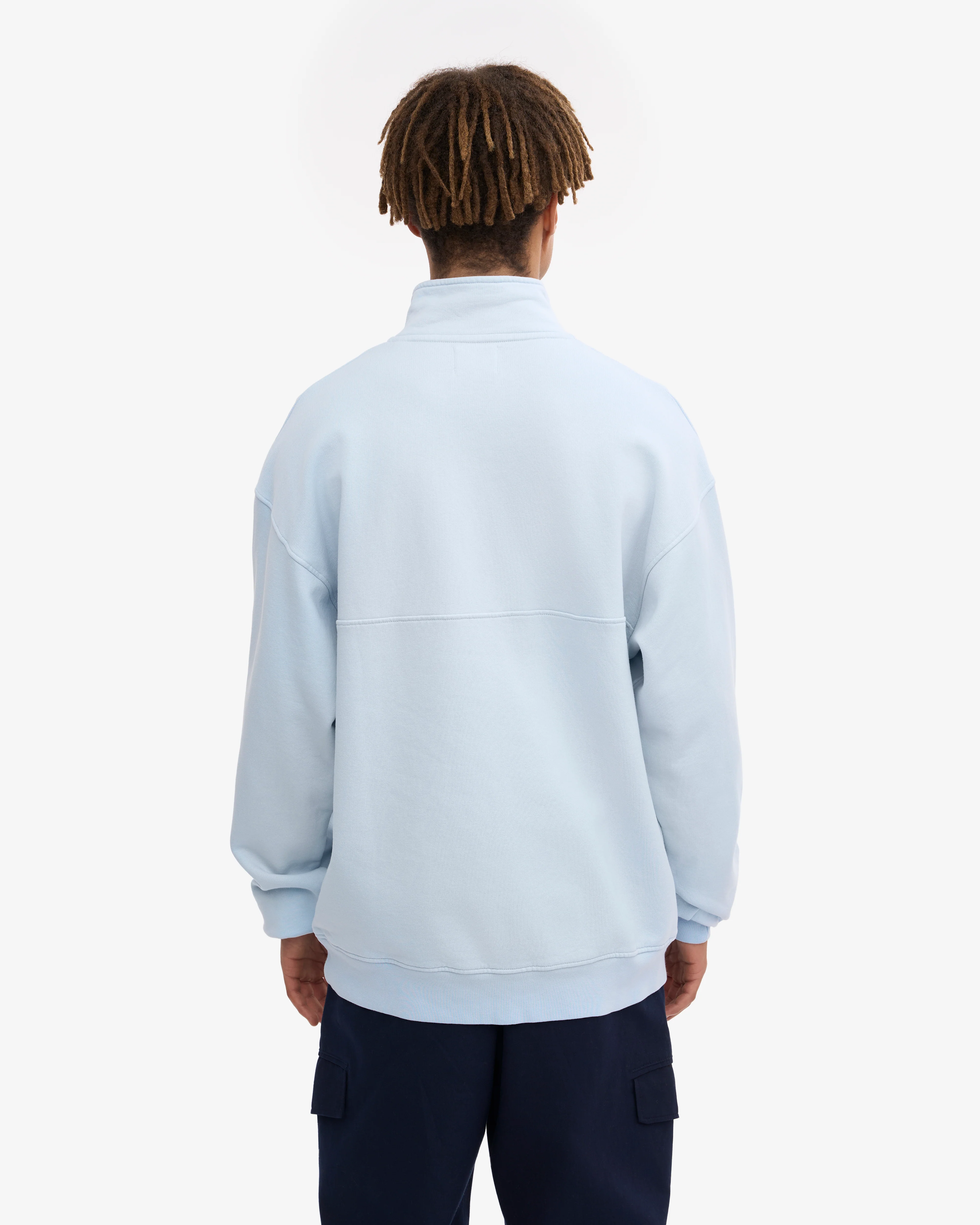 Organic Quarter Zip - Polar Blue