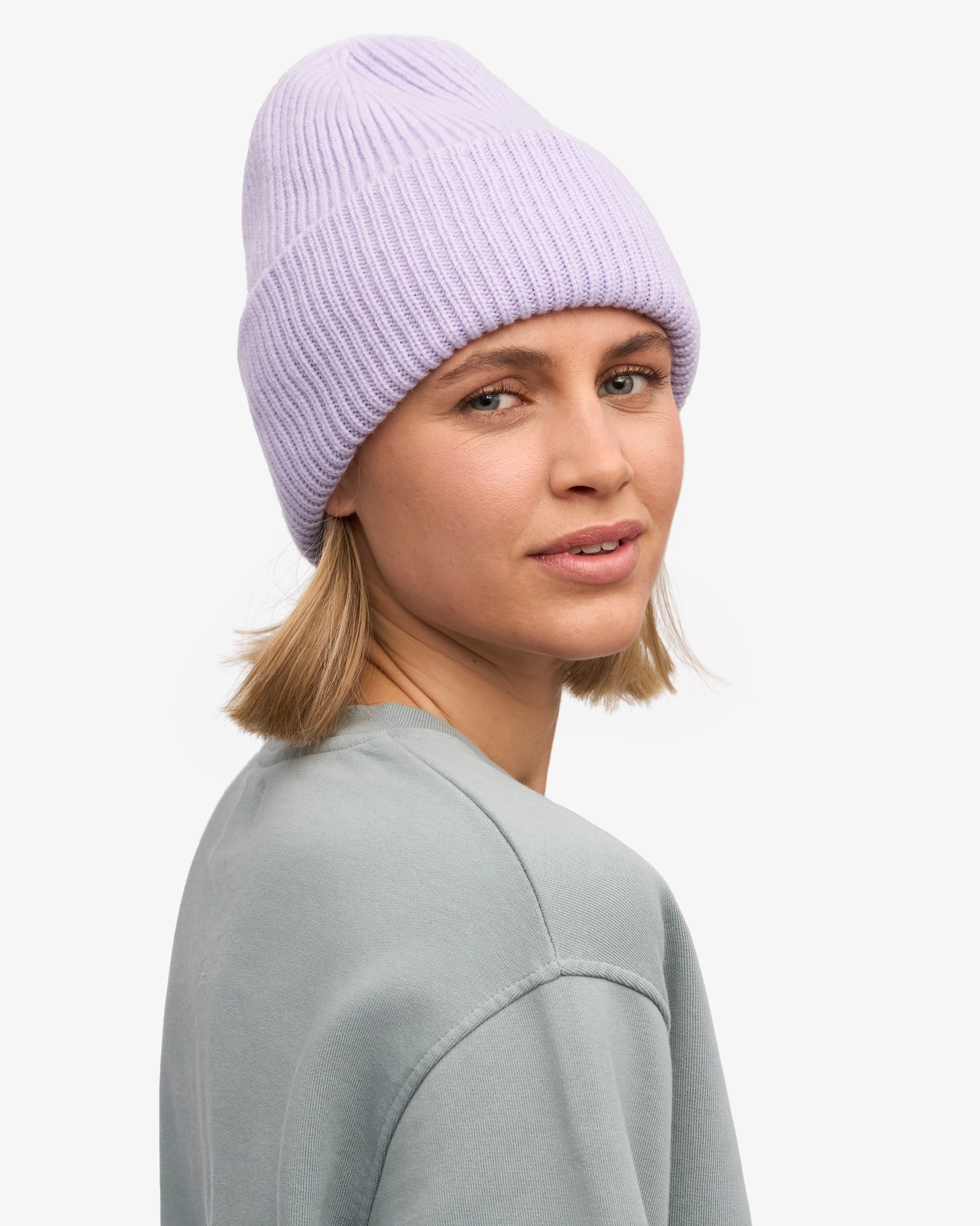 Merino Wool Hat - Soft Lavender