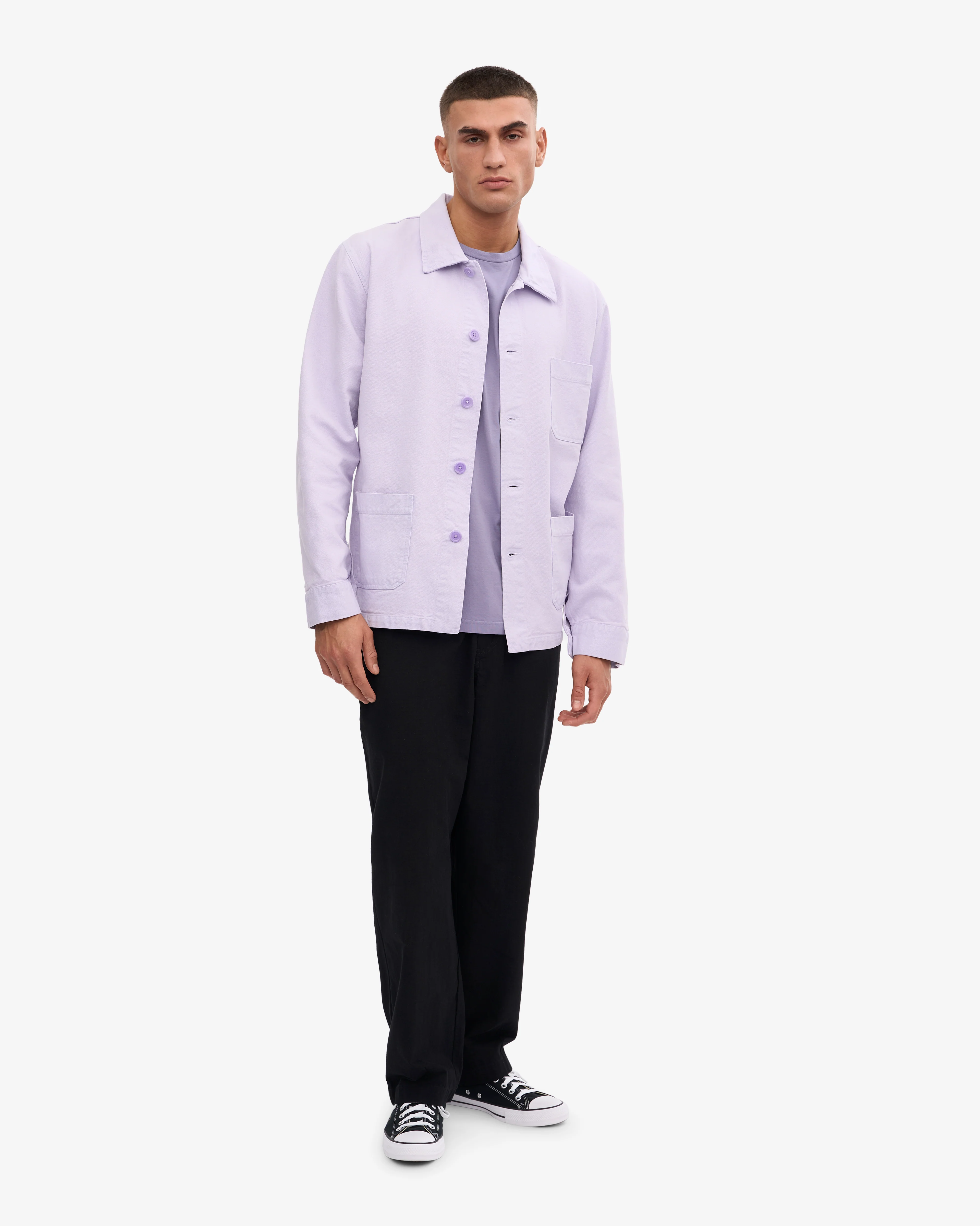 Organic Workwear Jacket - Soft Lavender